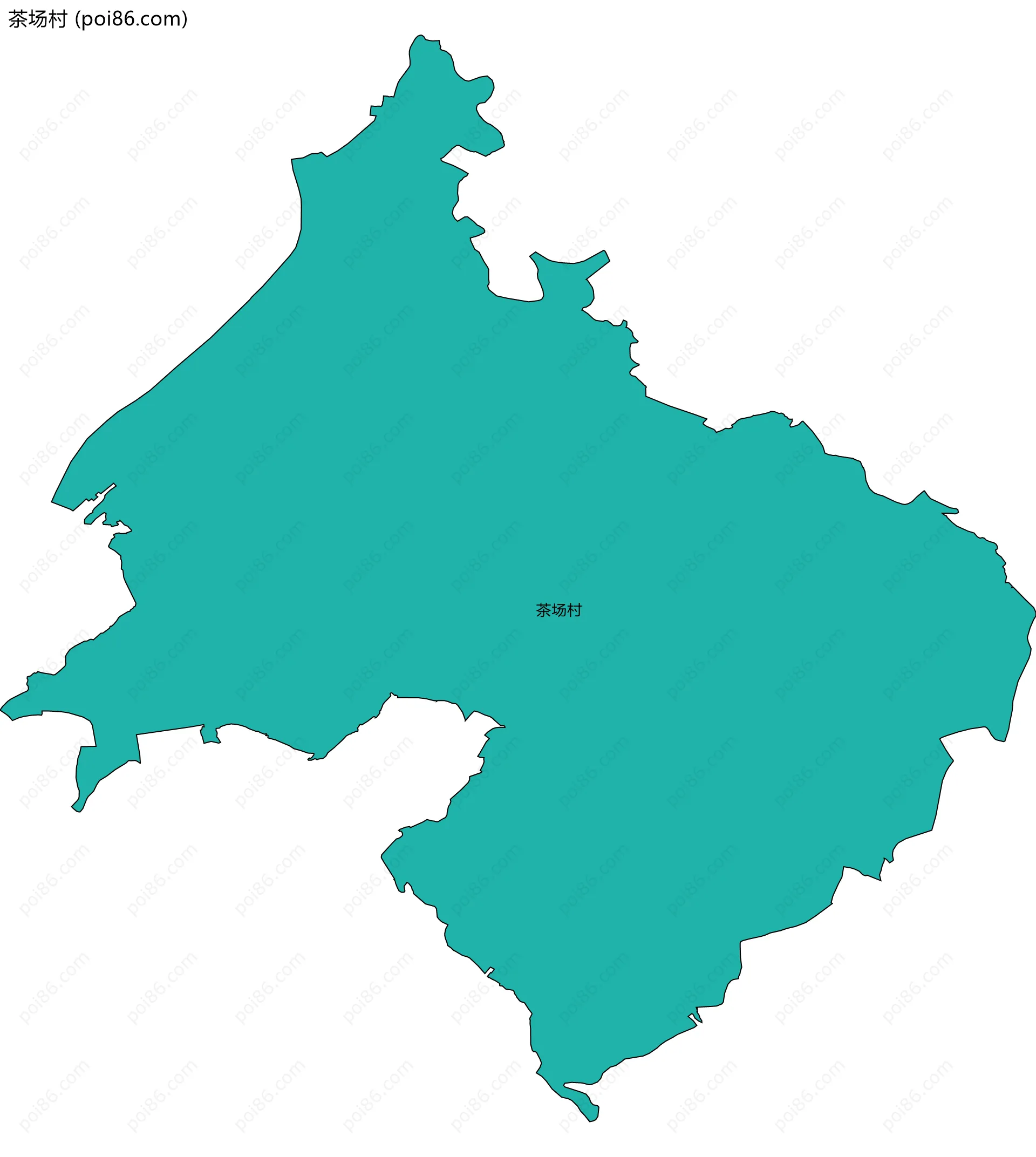 茶场村边界地图