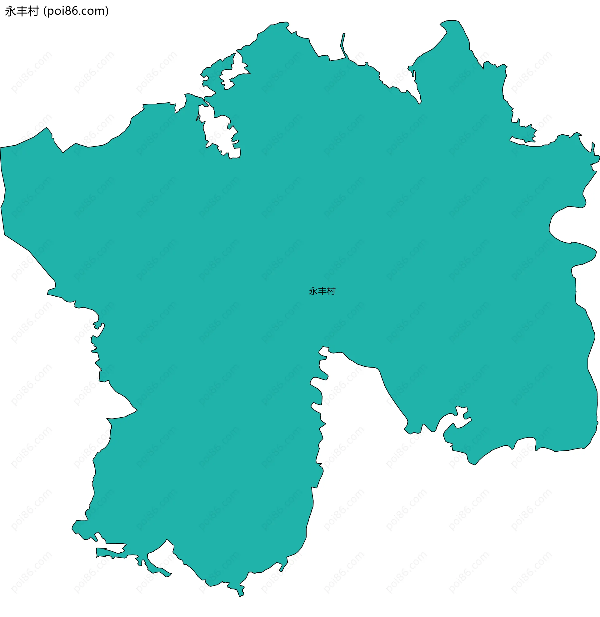 永丰村边界地图