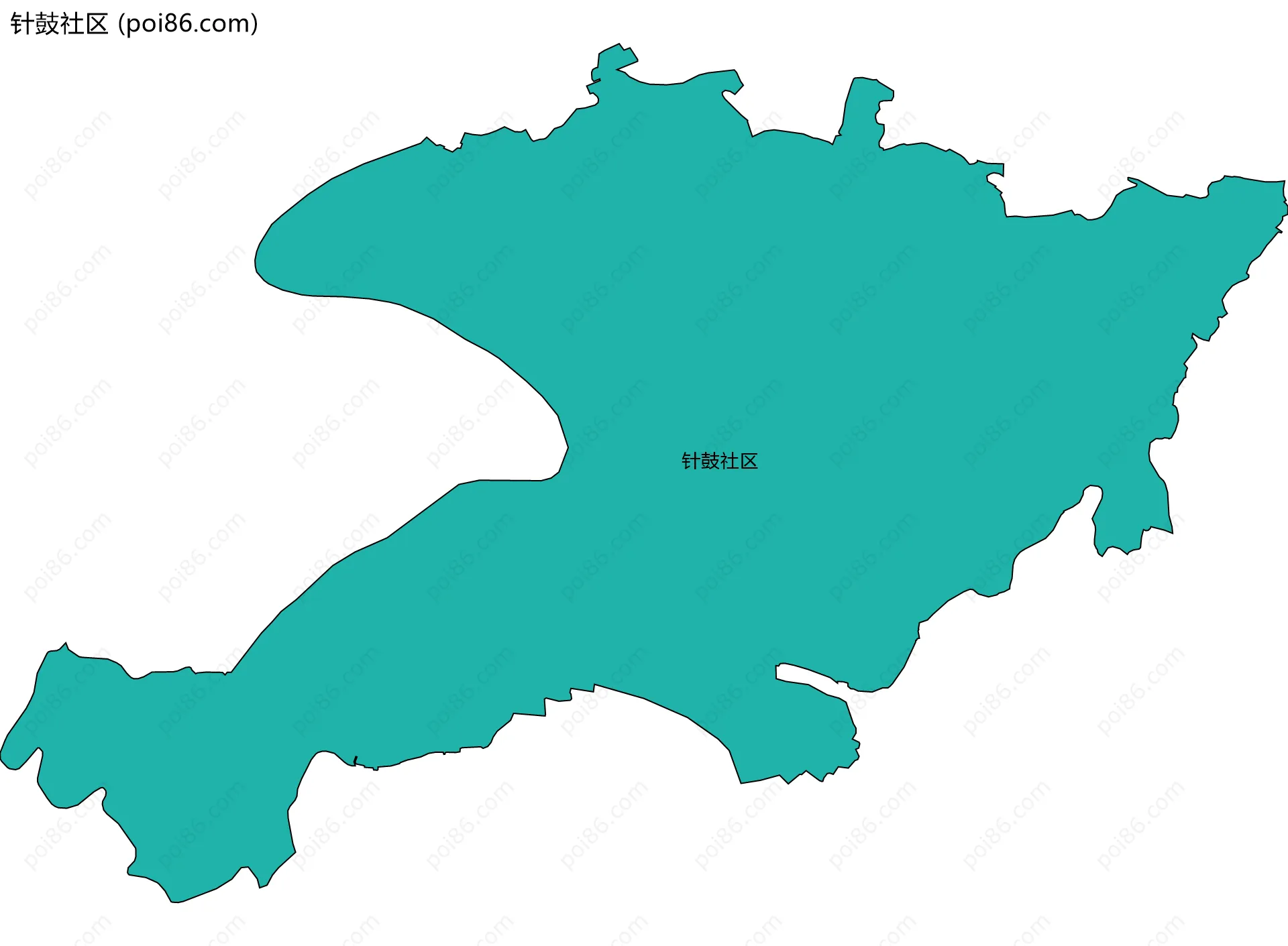 针鼓社区边界地图