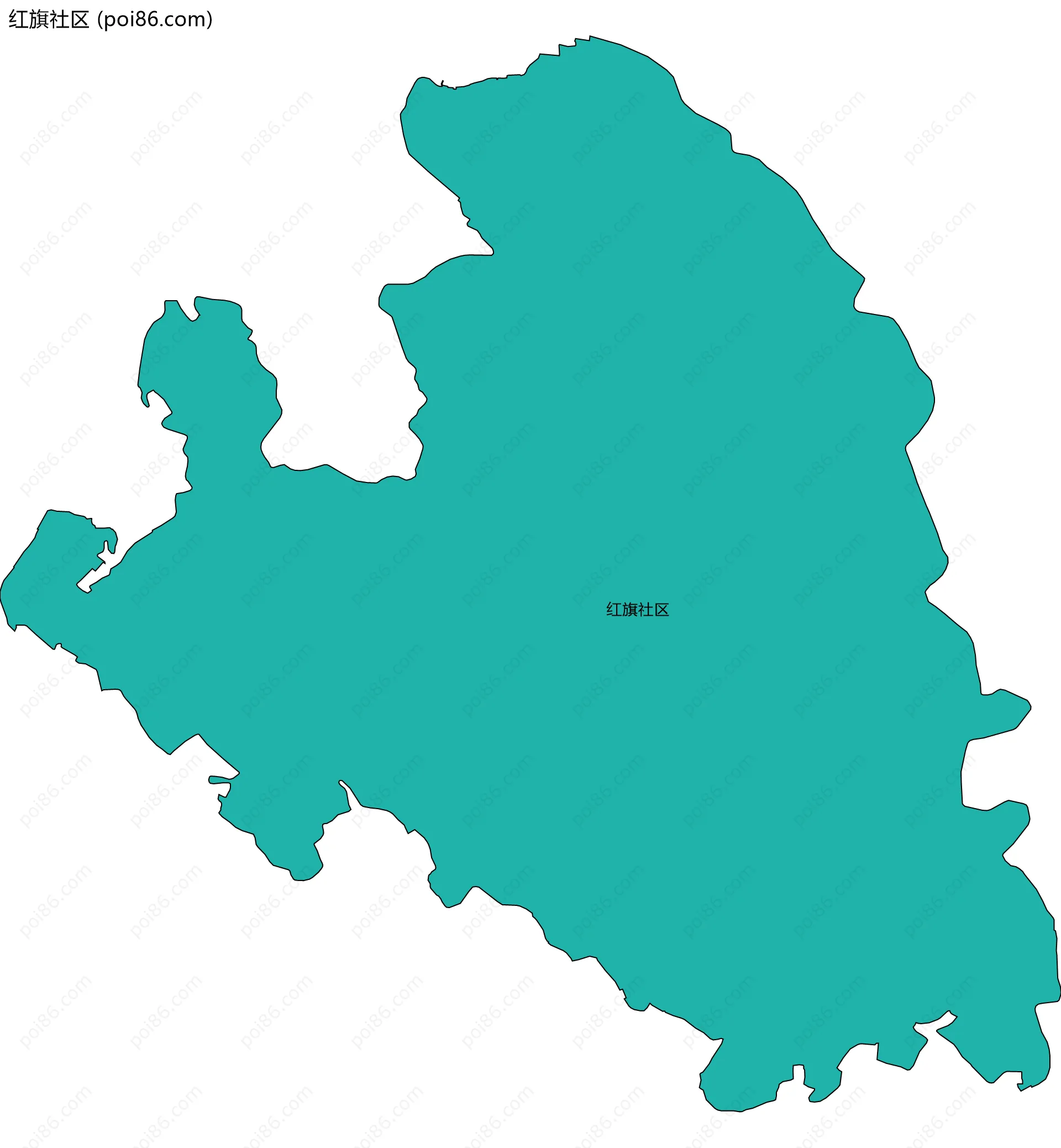 红旗社区边界地图
