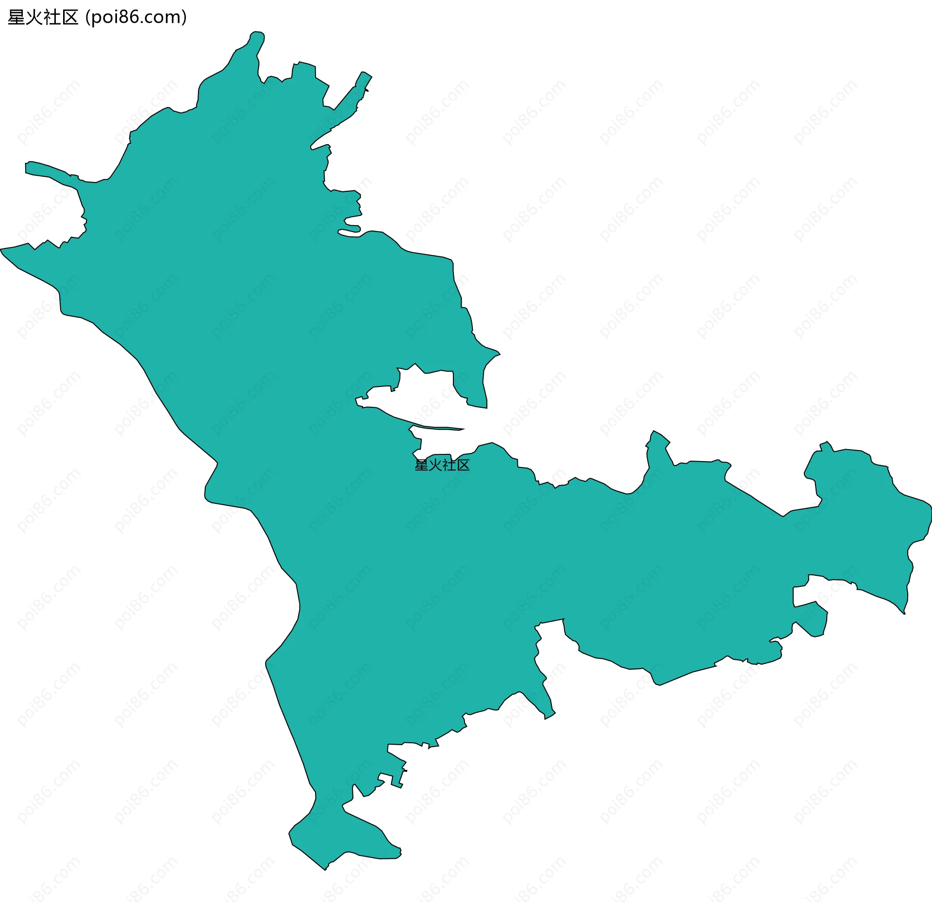 星火社区边界地图