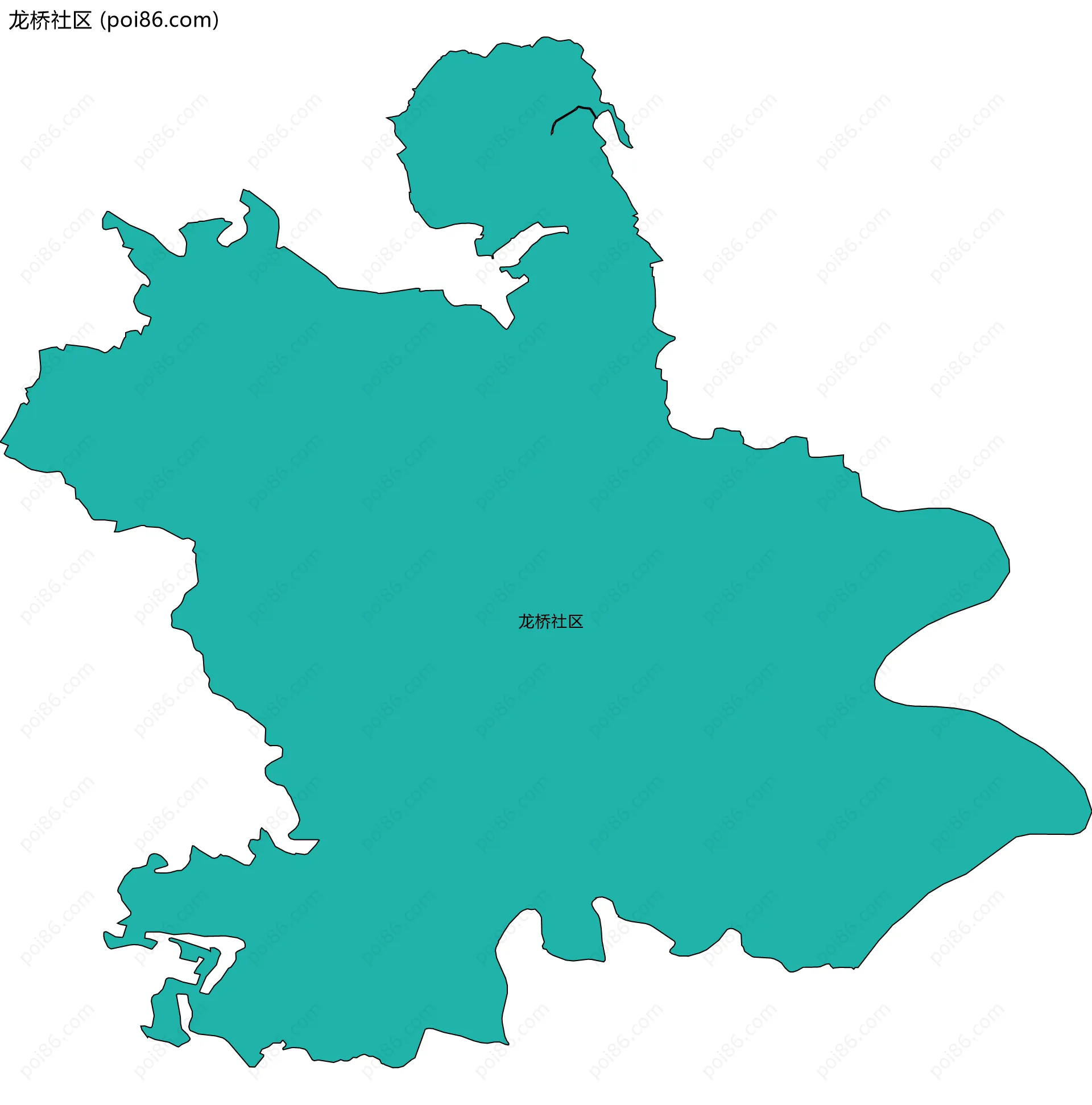 龙桥社区边界地图