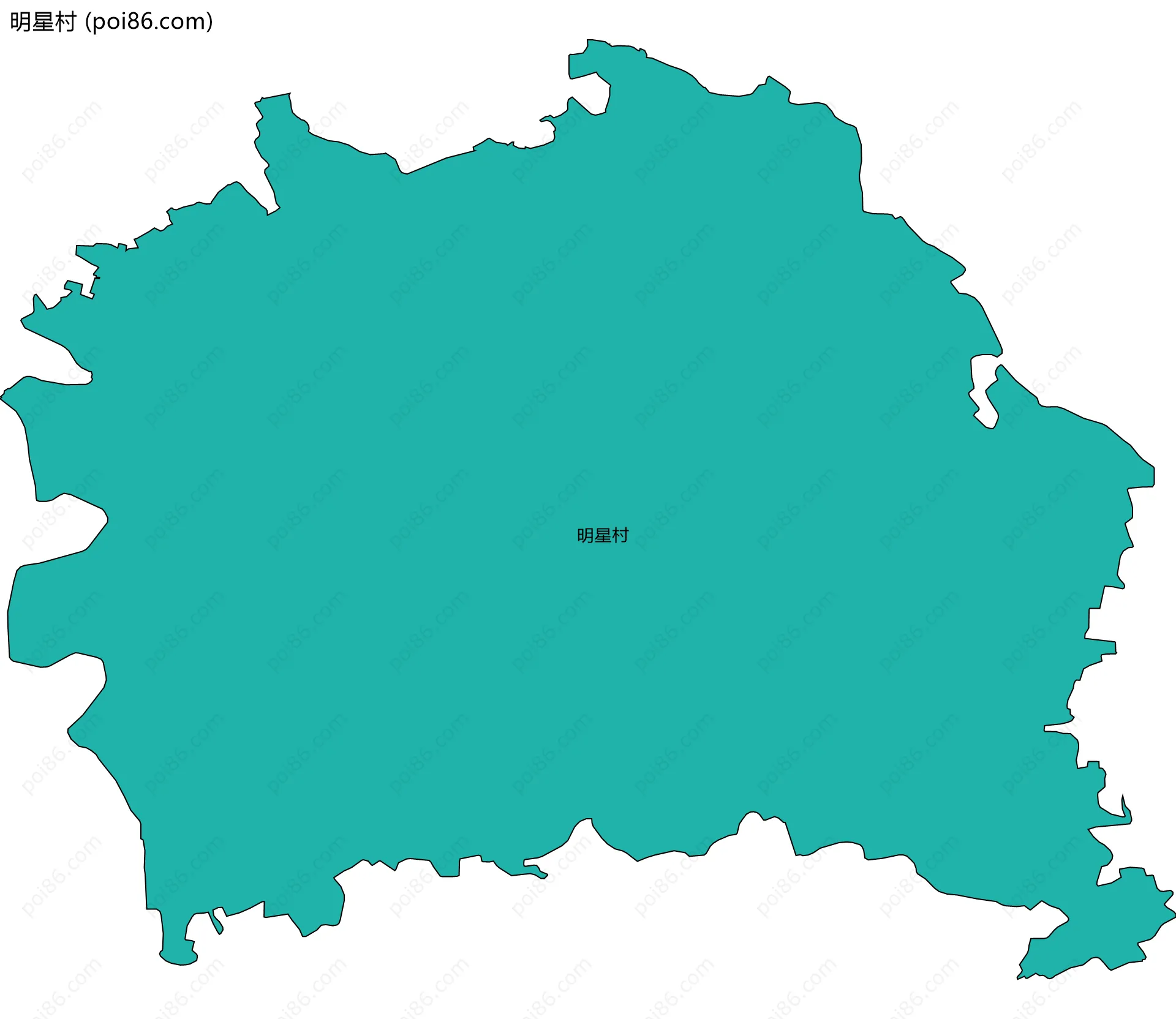 明星村边界地图