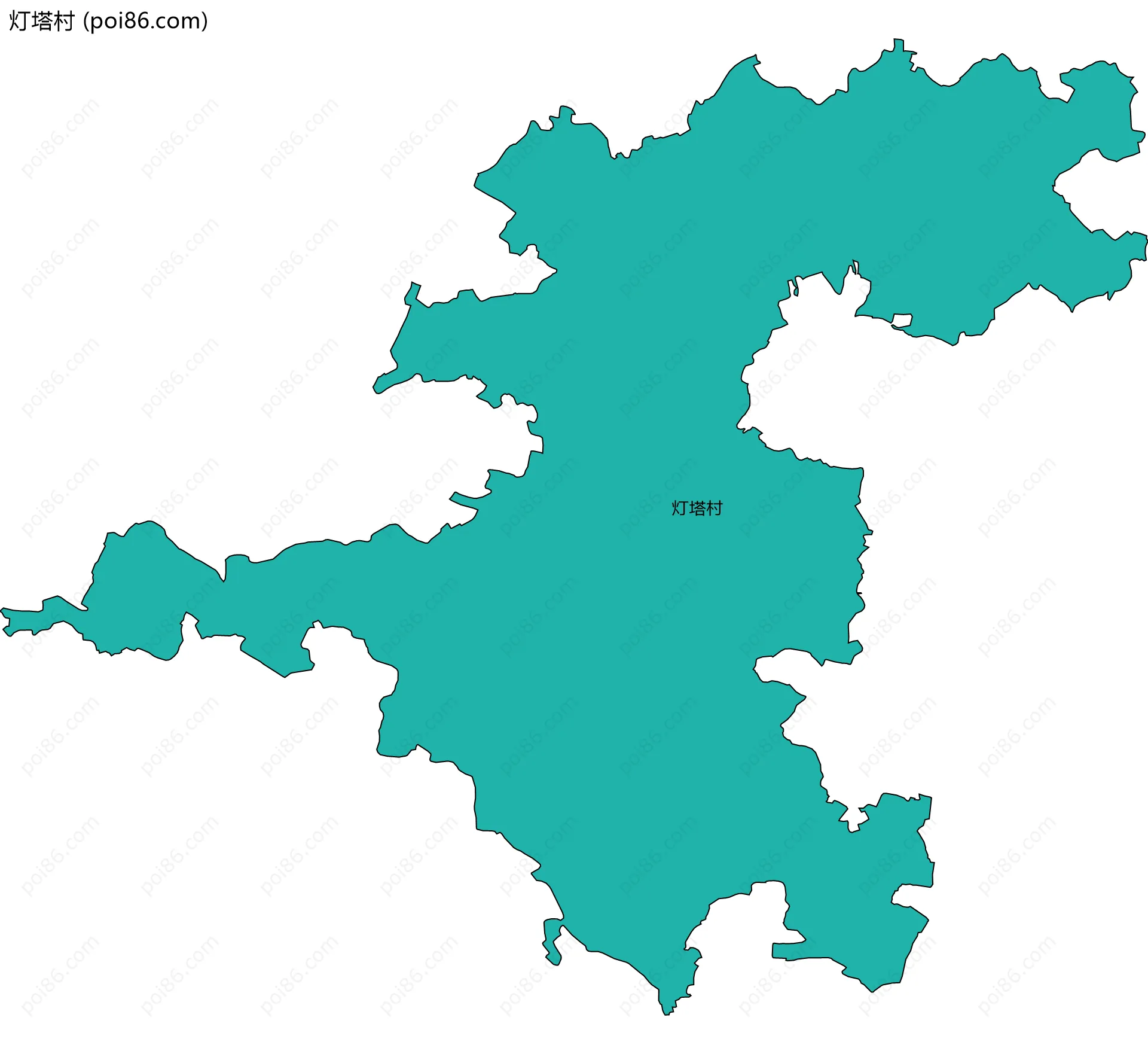 灯塔村边界地图