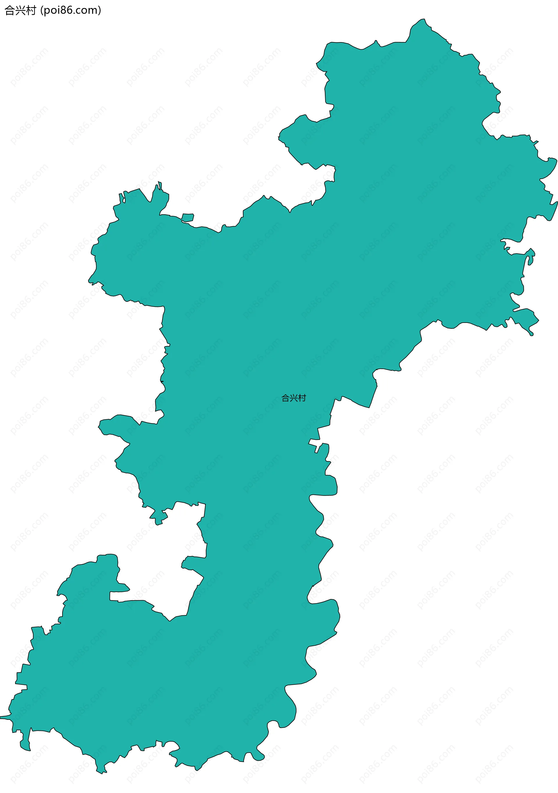 合兴村边界地图