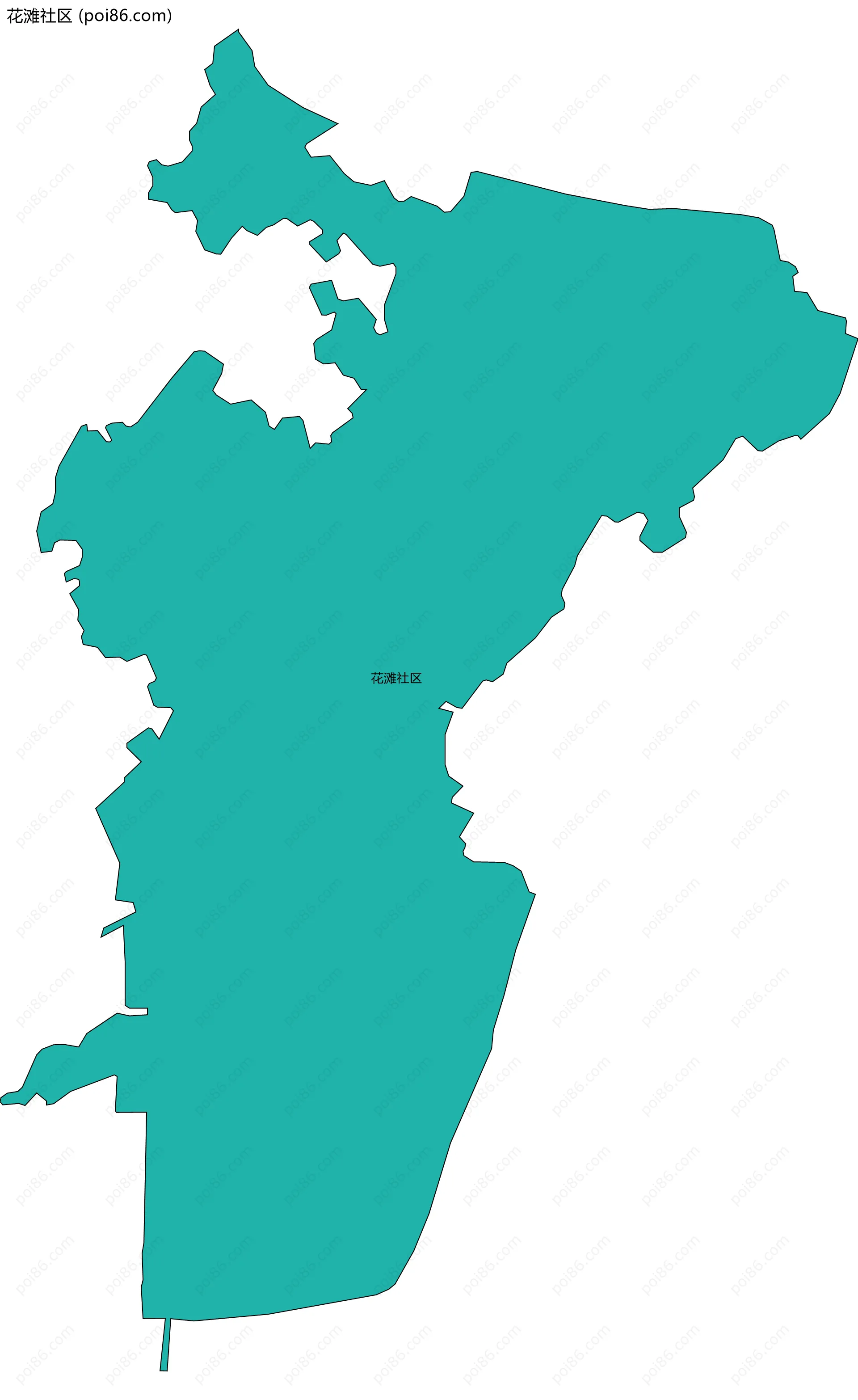 花滩社区边界地图
