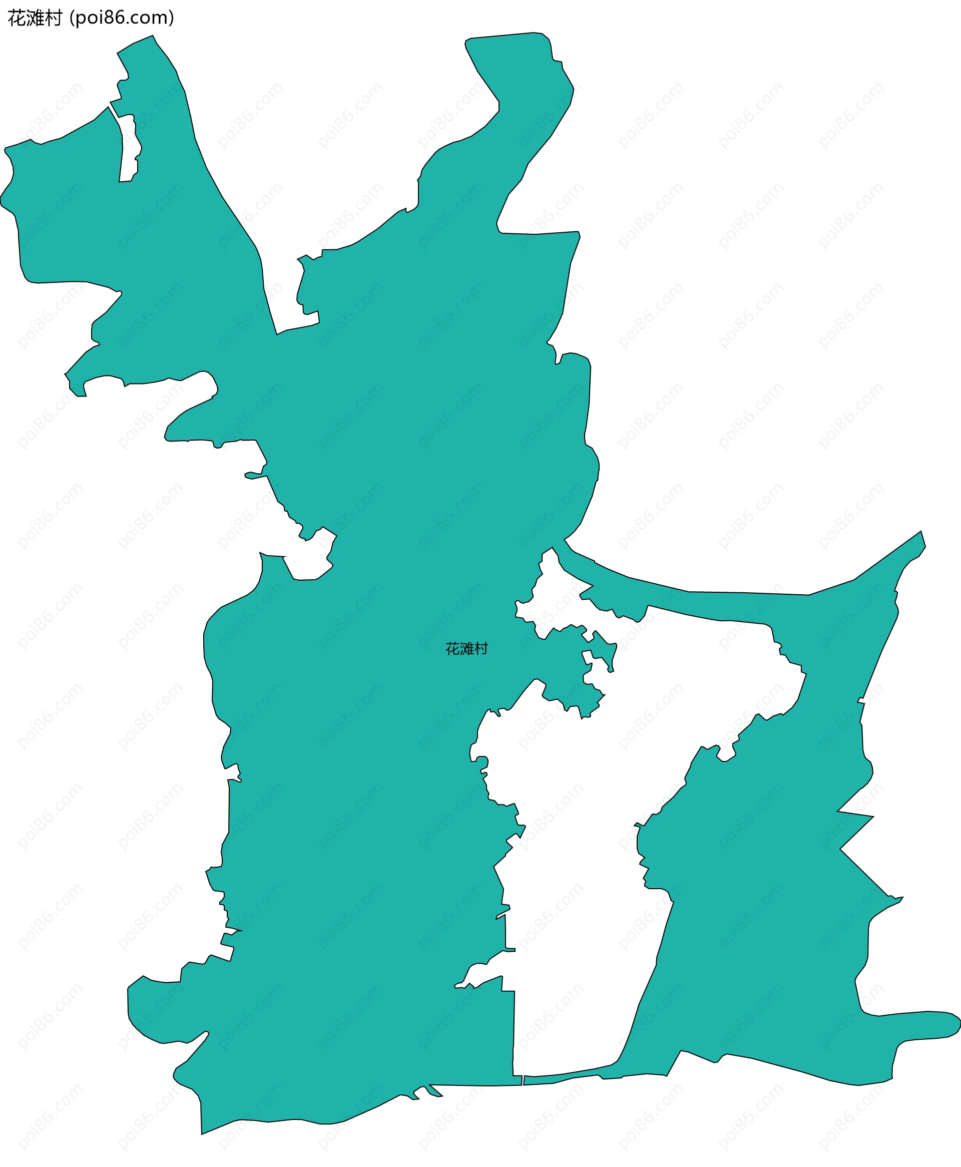 花滩村边界地图