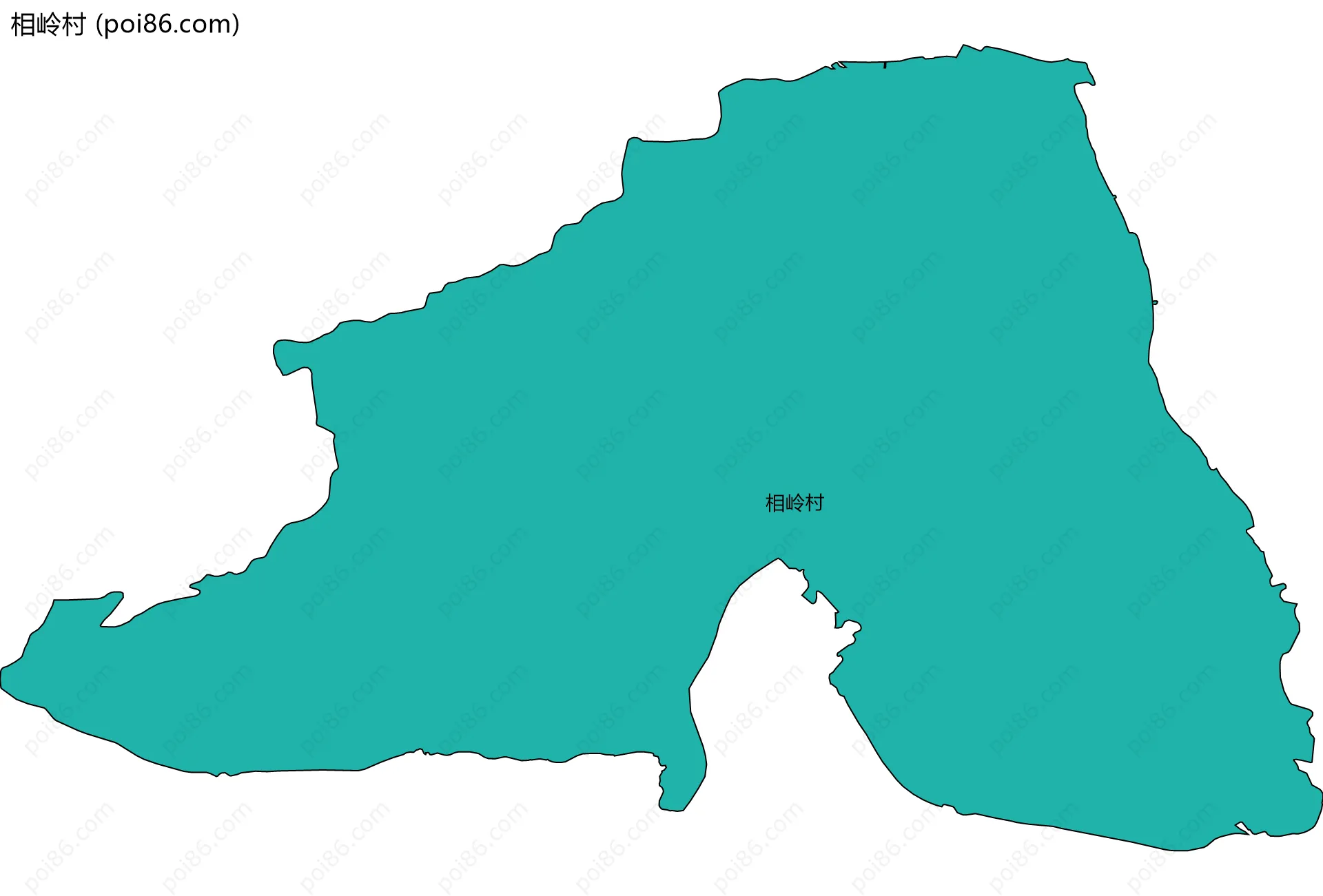 相岭村边界地图