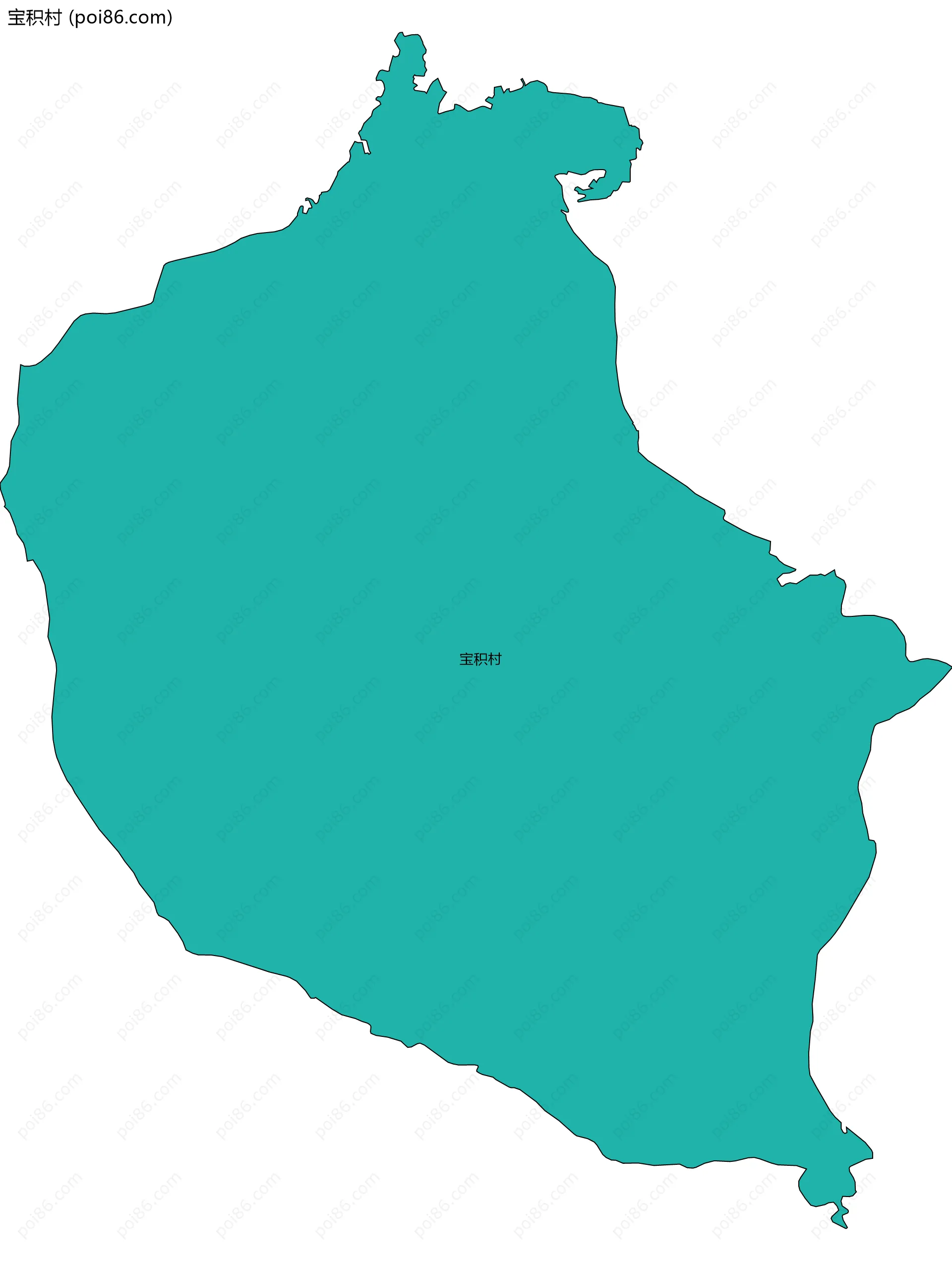 宝积村边界地图