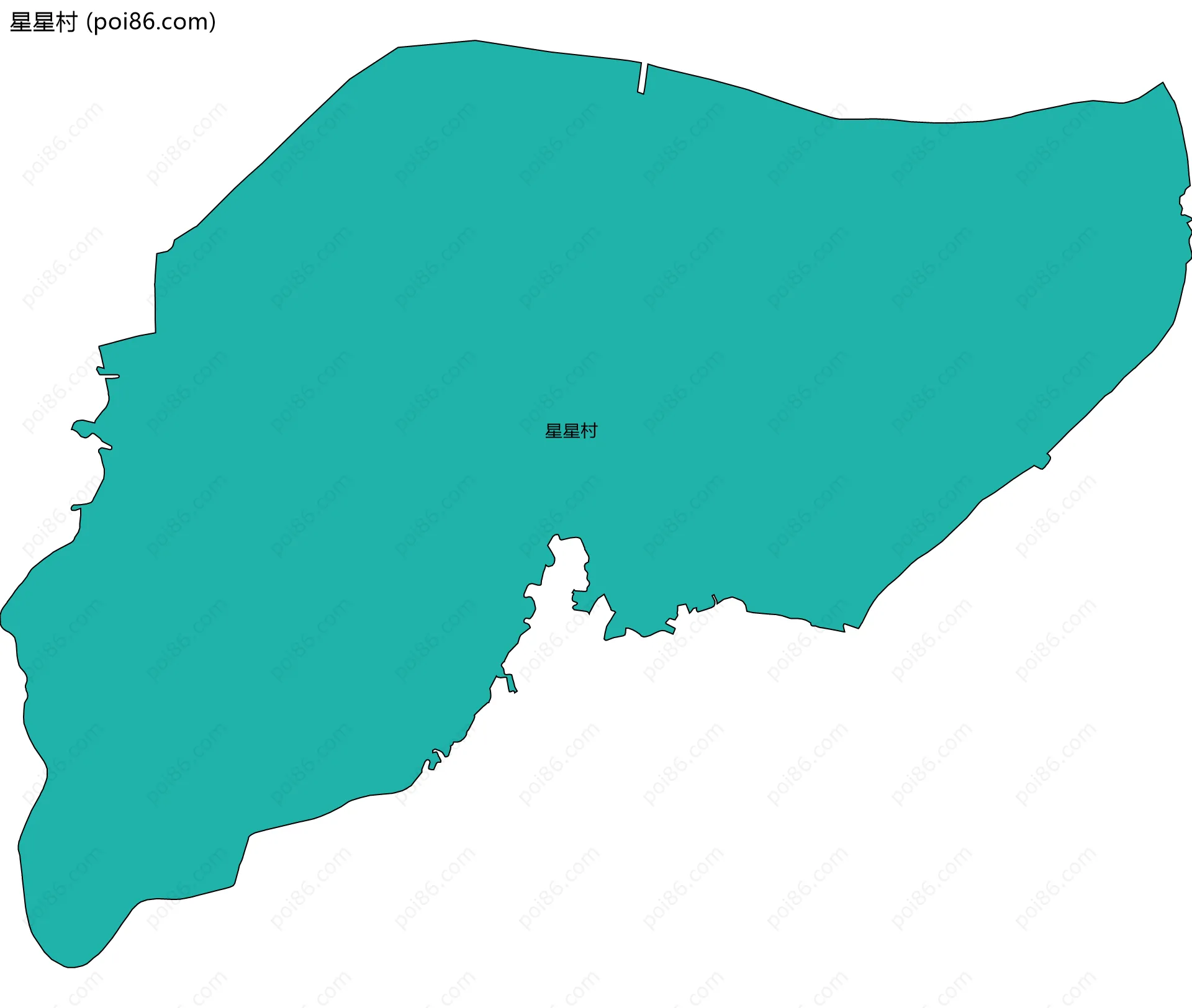 星星村边界地图