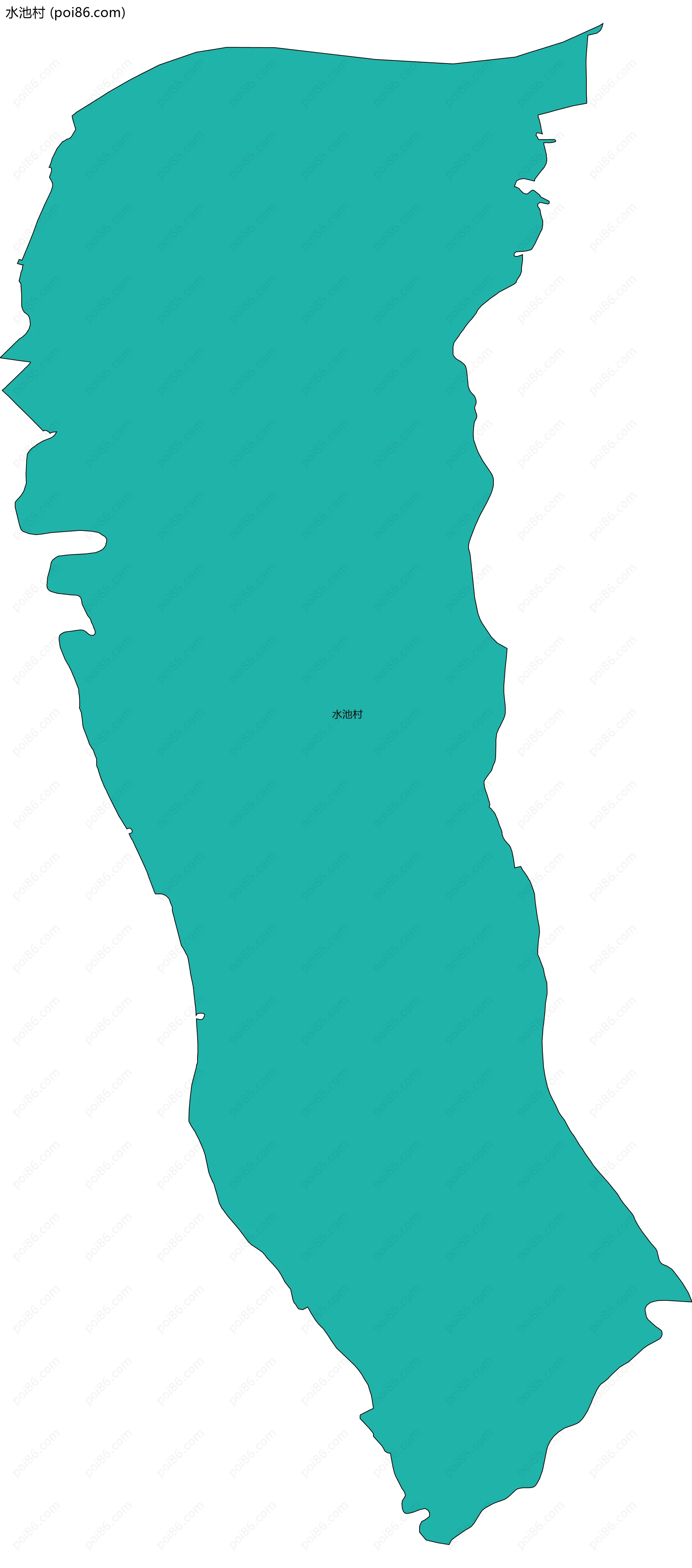 水池村边界地图