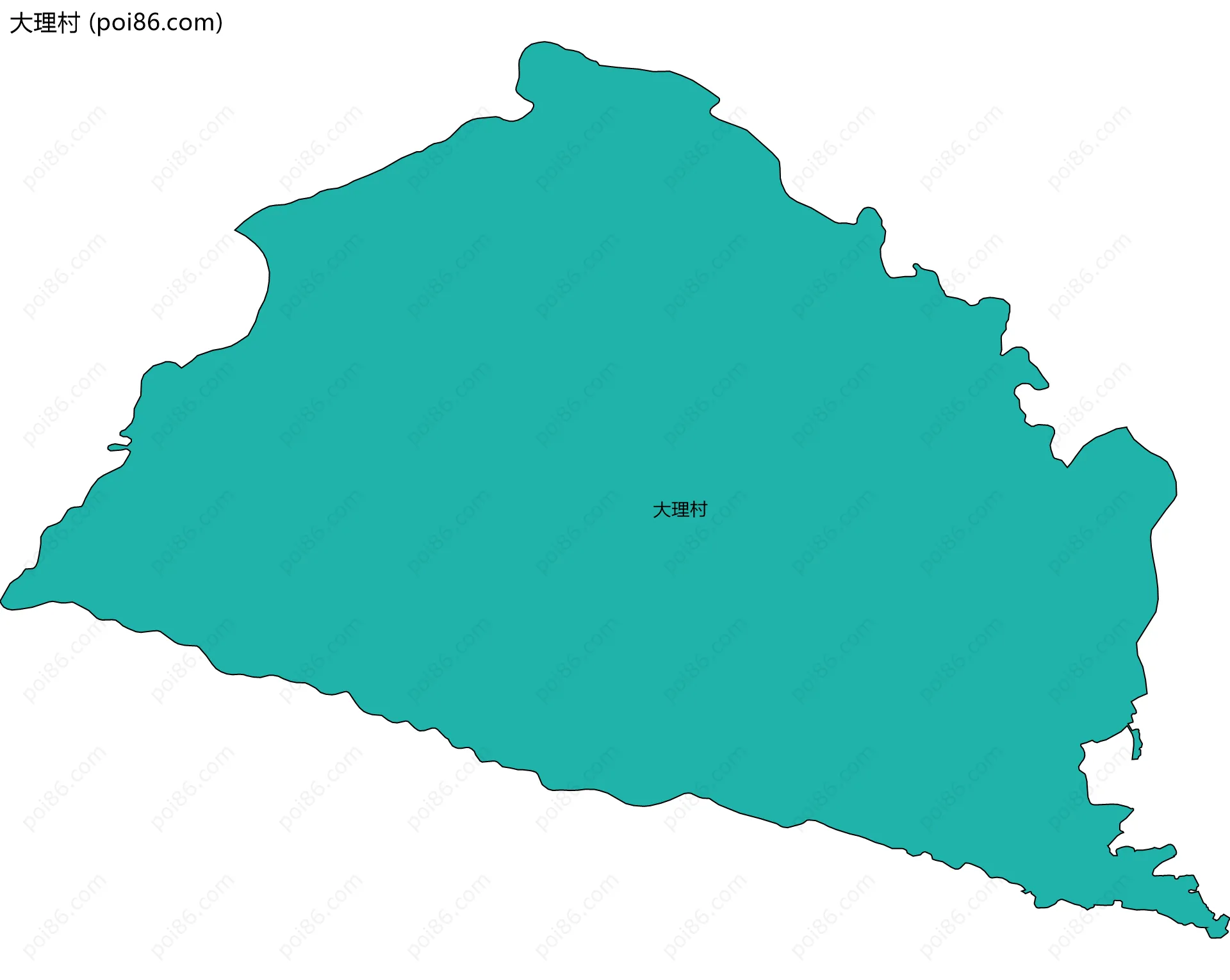大理村边界地图