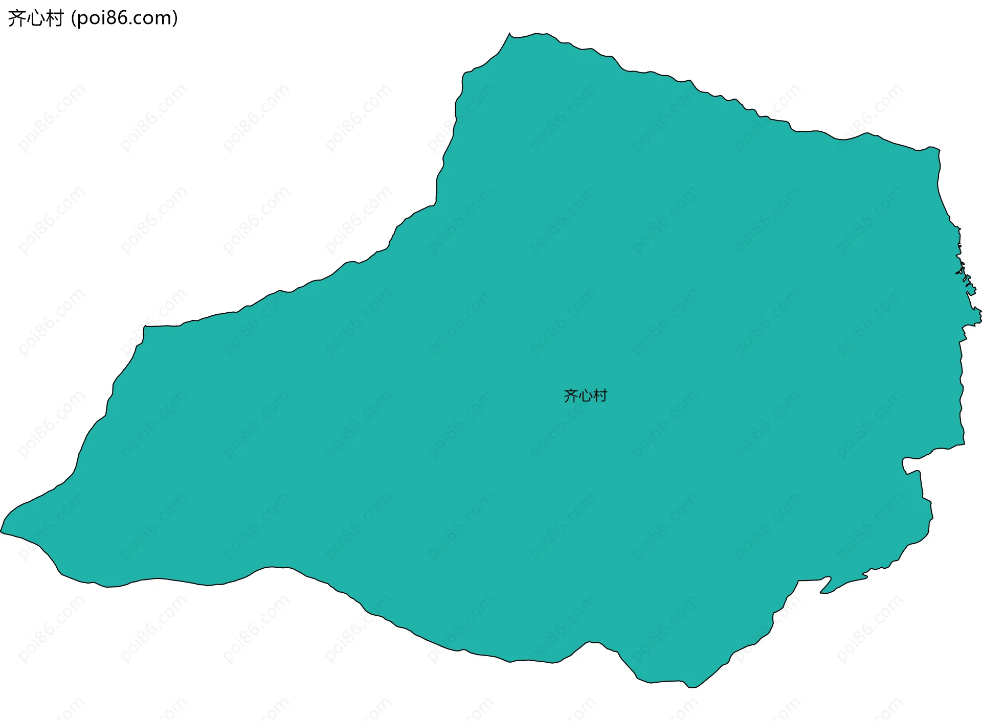 齐心村边界地图