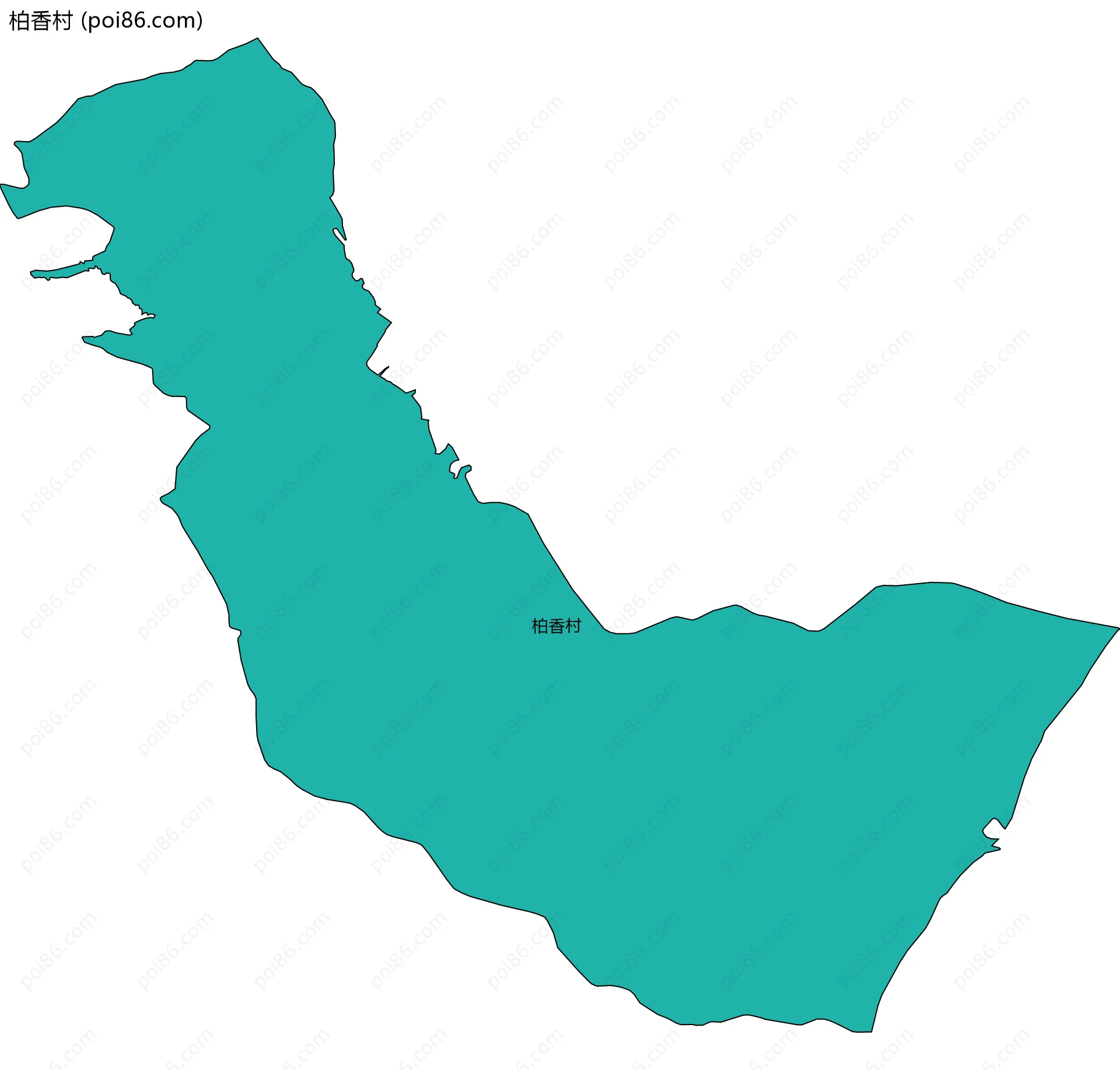 柏香村边界地图