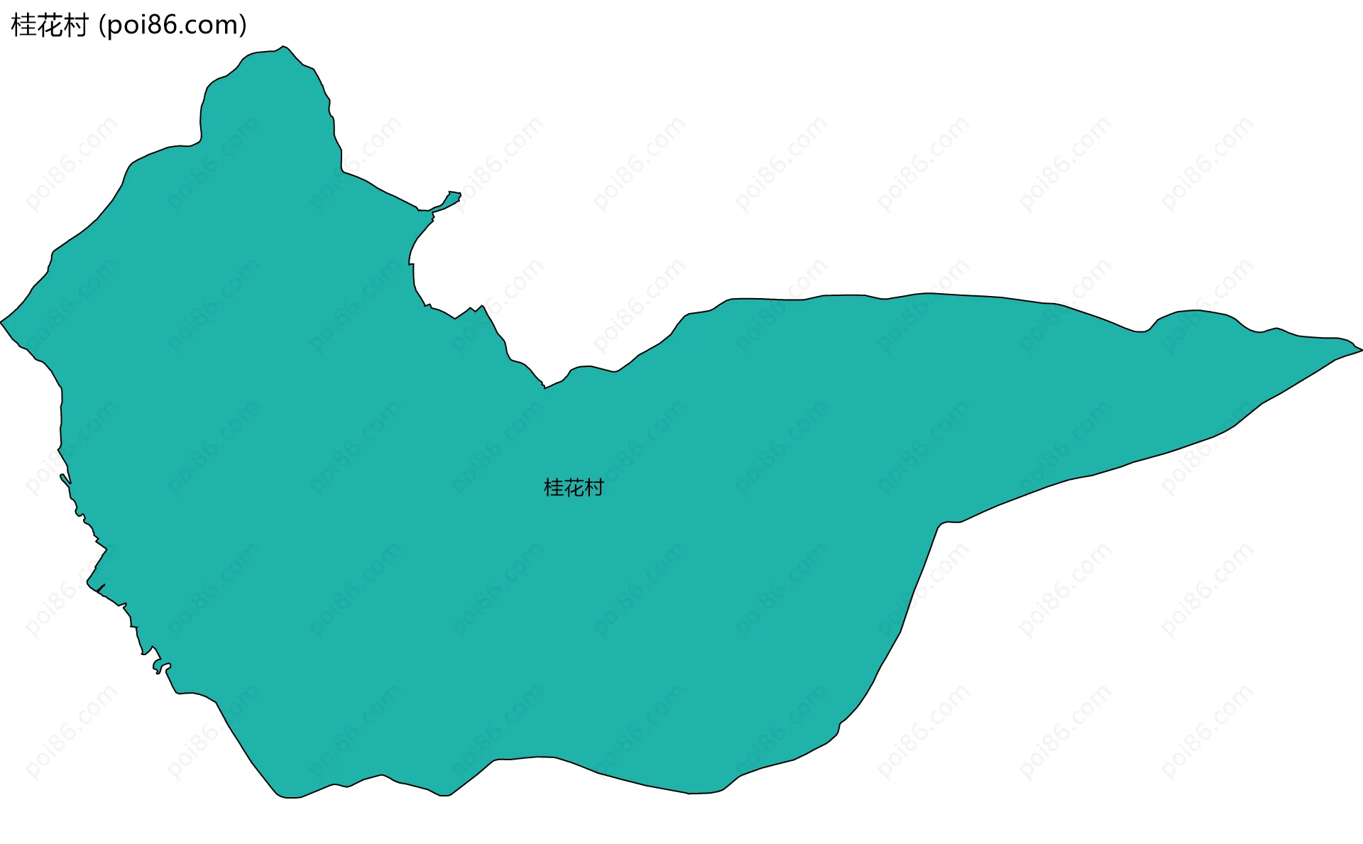 桂花村边界地图