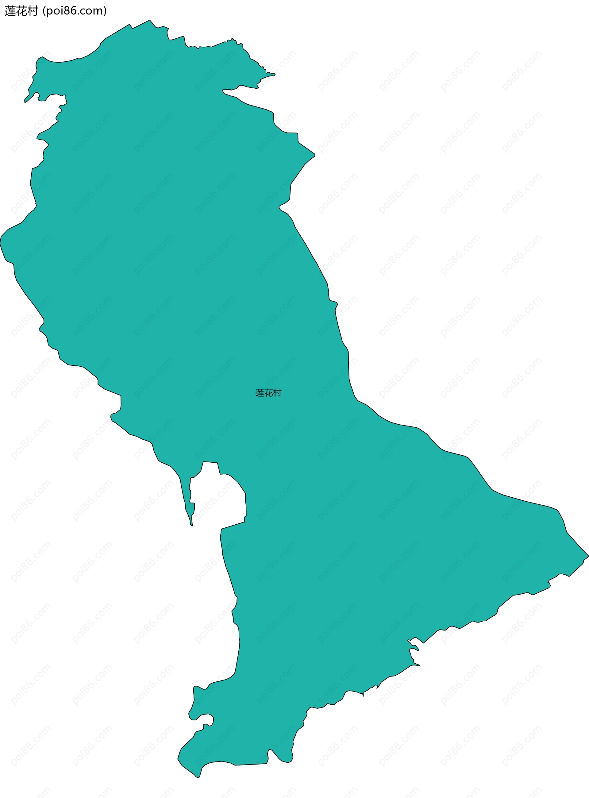 莲花村边界地图
