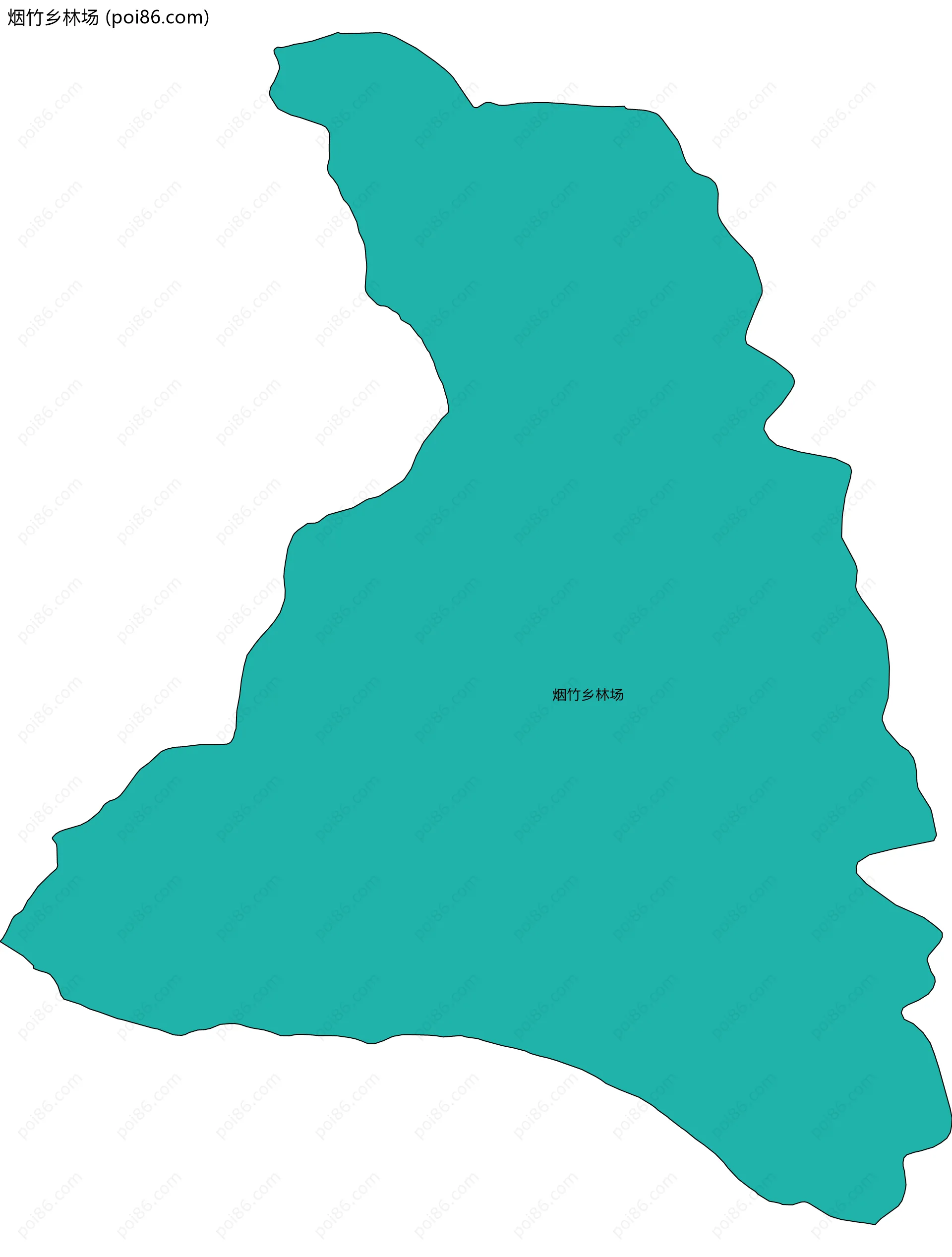 烟竹乡林场边界地图