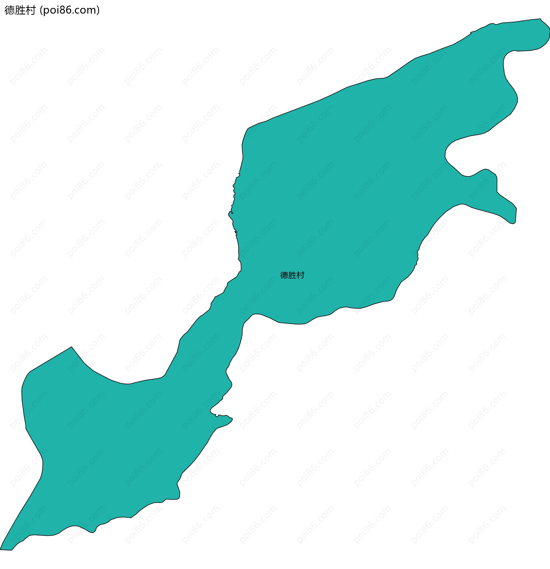 德胜村边界地图