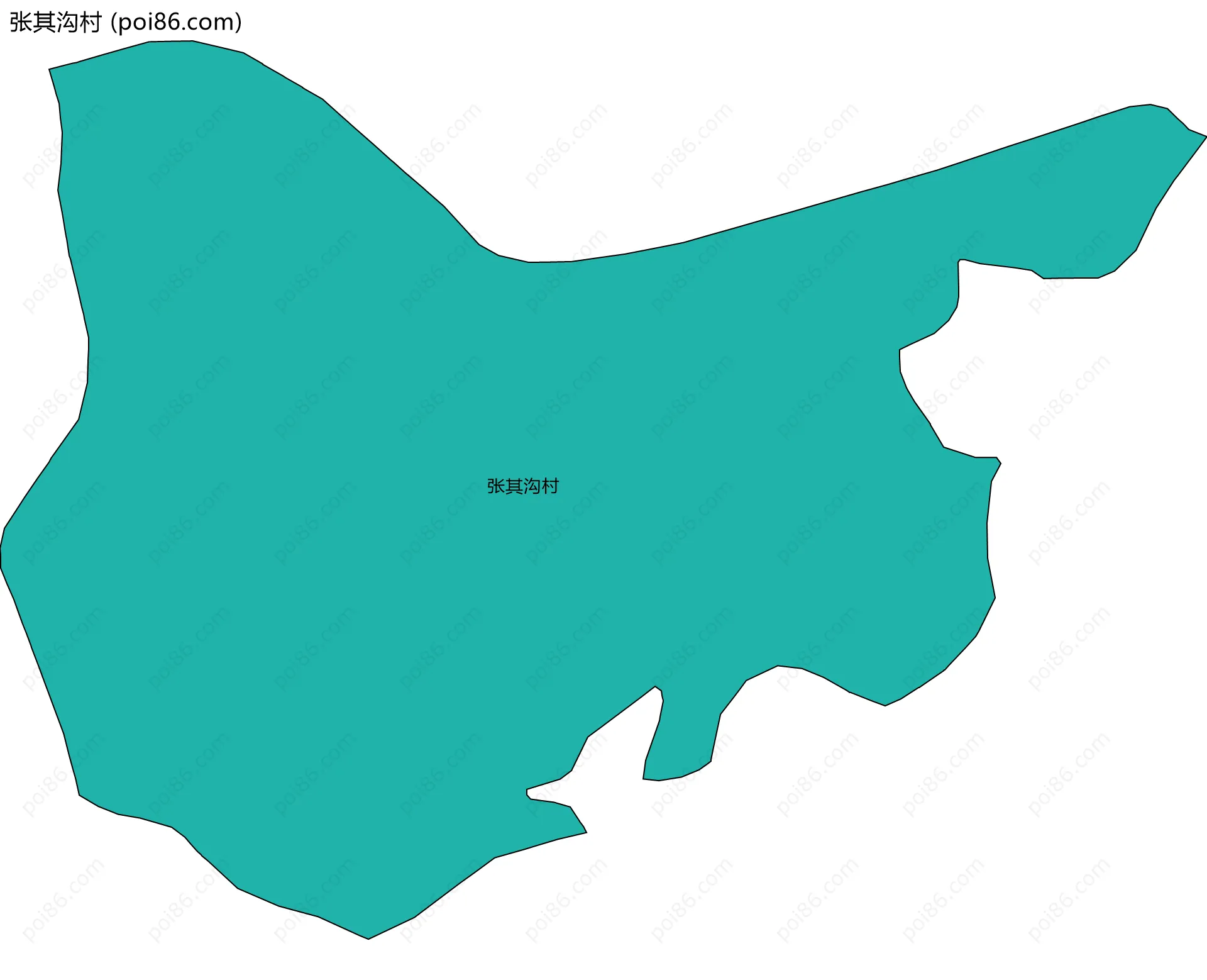 张其沟村边界地图