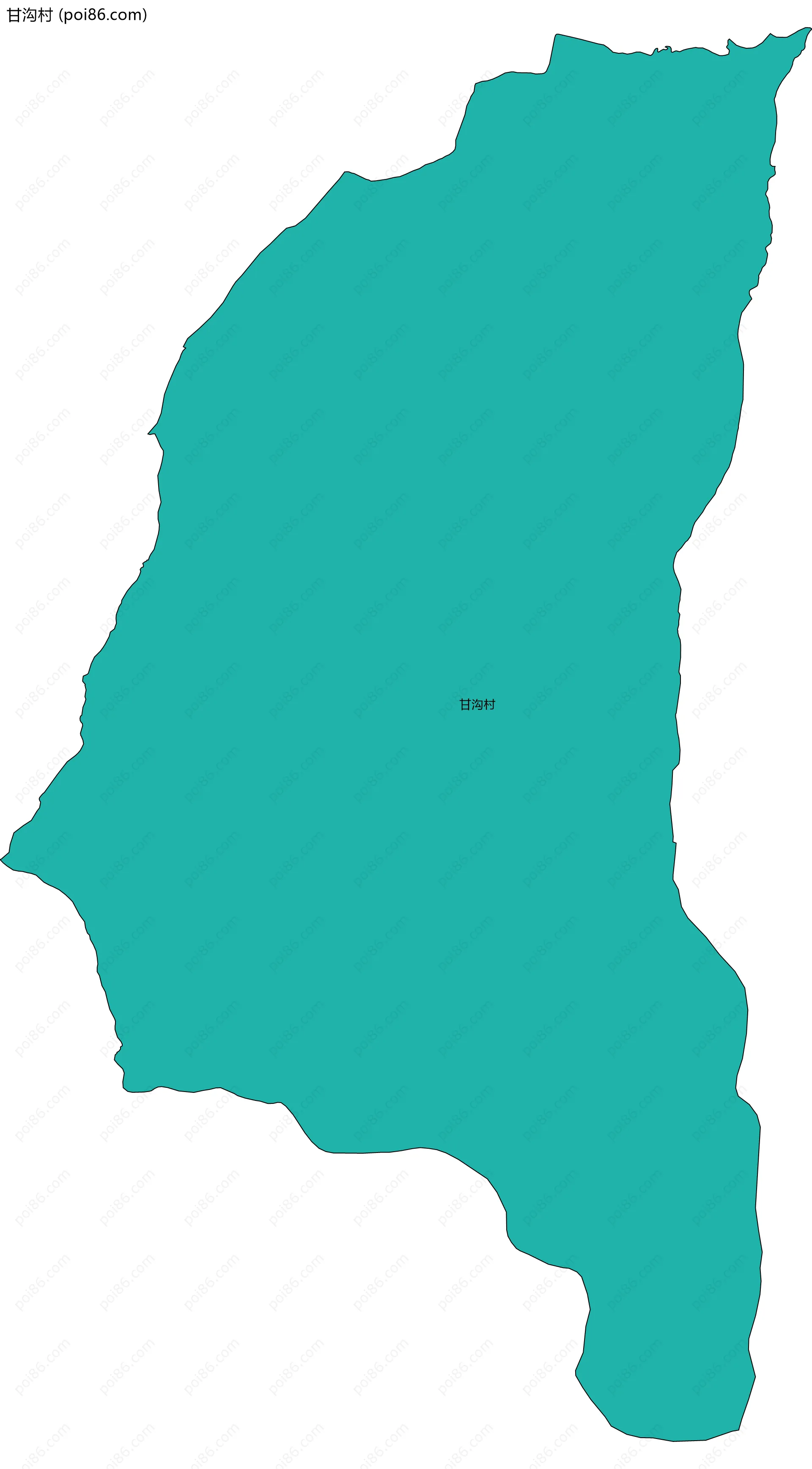 甘沟村边界地图
