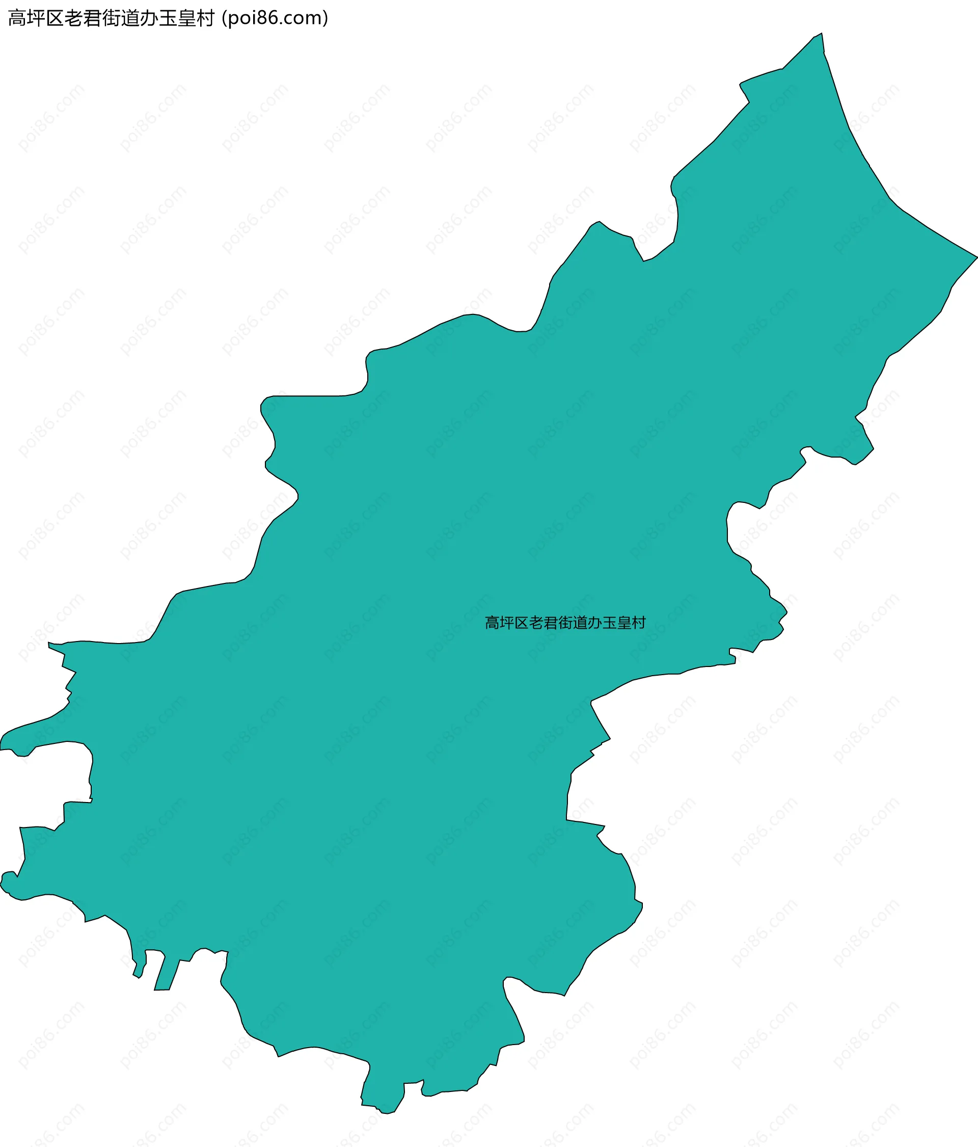 高坪区老君街道办玉皇村边界地图