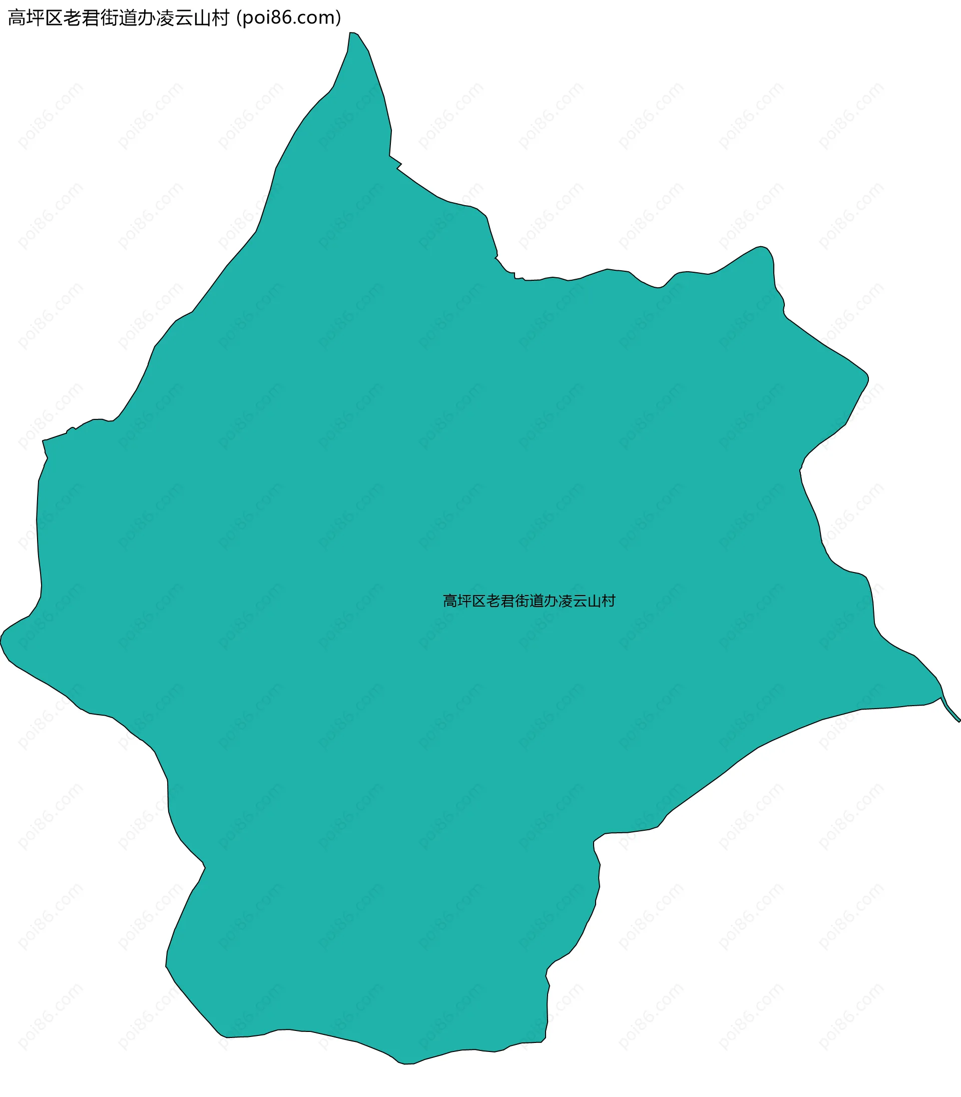 高坪区老君街道办凌云山村边界地图