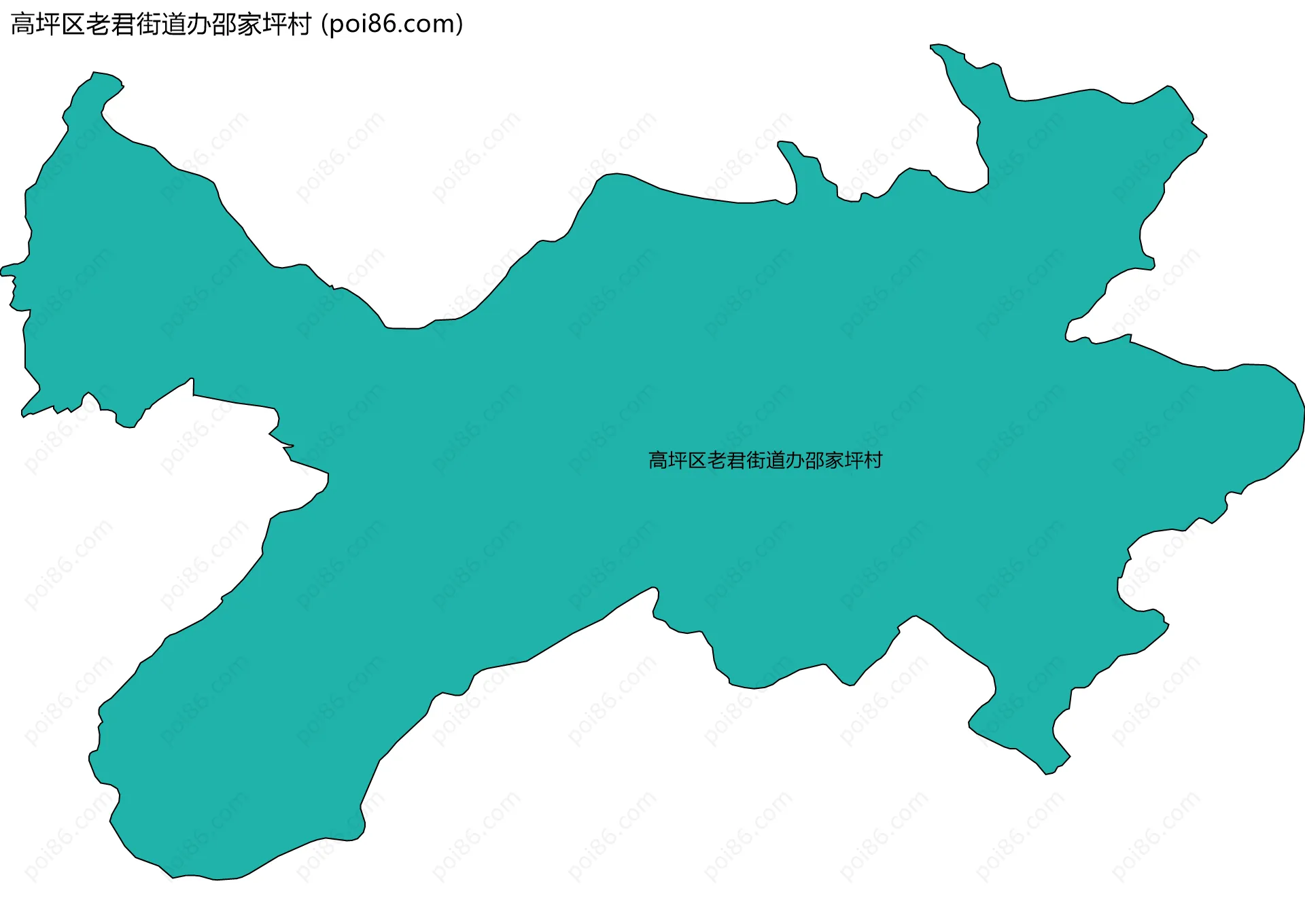 高坪区老君街道办邵家坪村边界地图