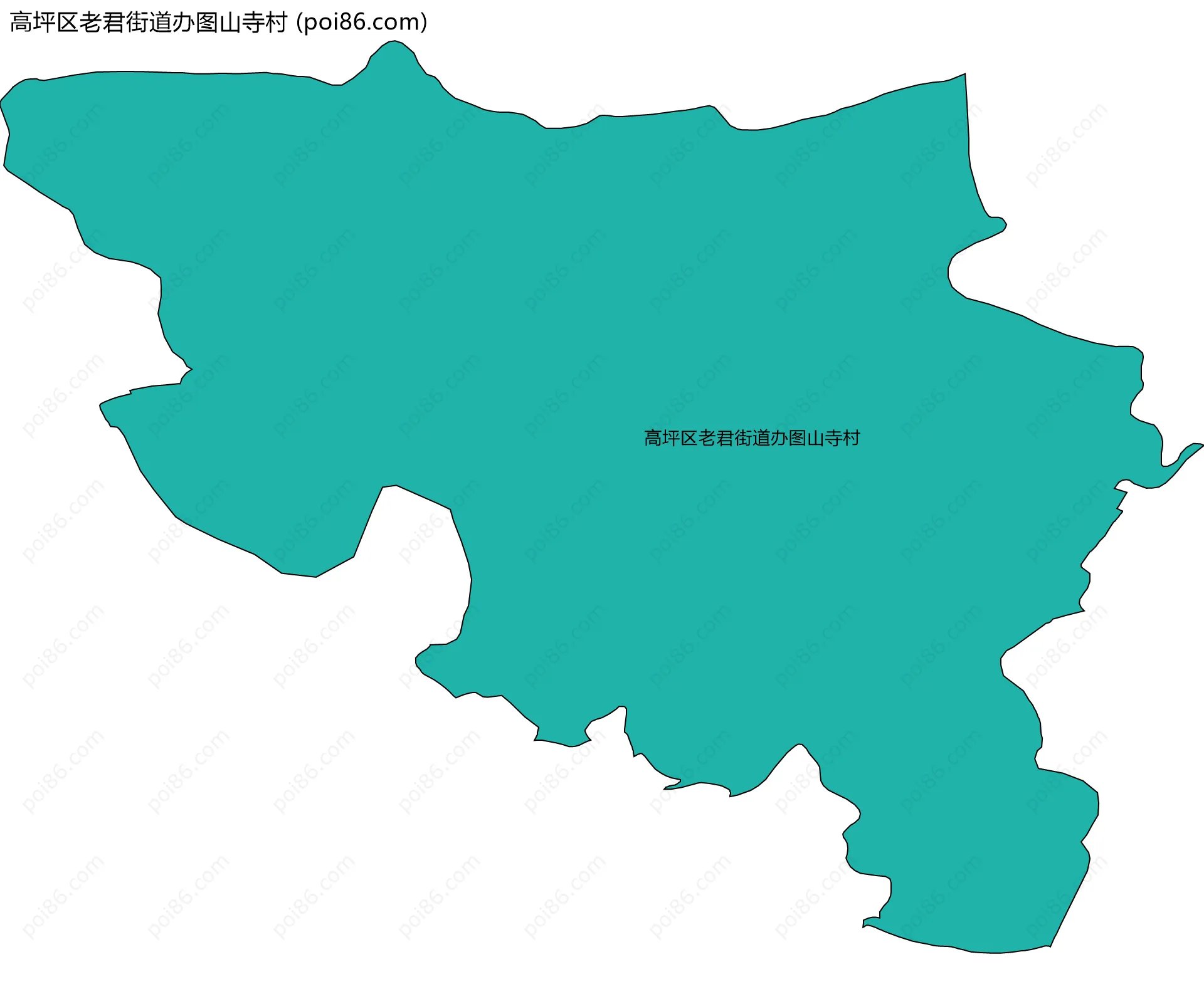 高坪区老君街道办图山寺村边界地图