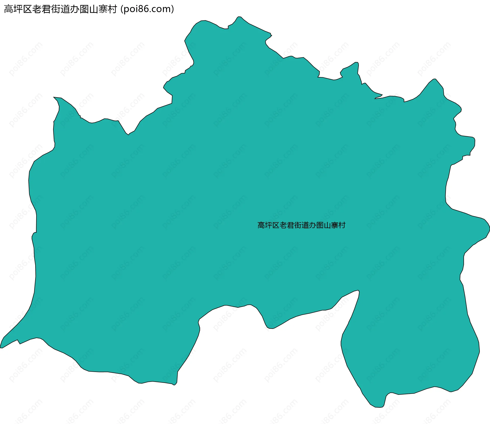 高坪区老君街道办图山寨村边界地图