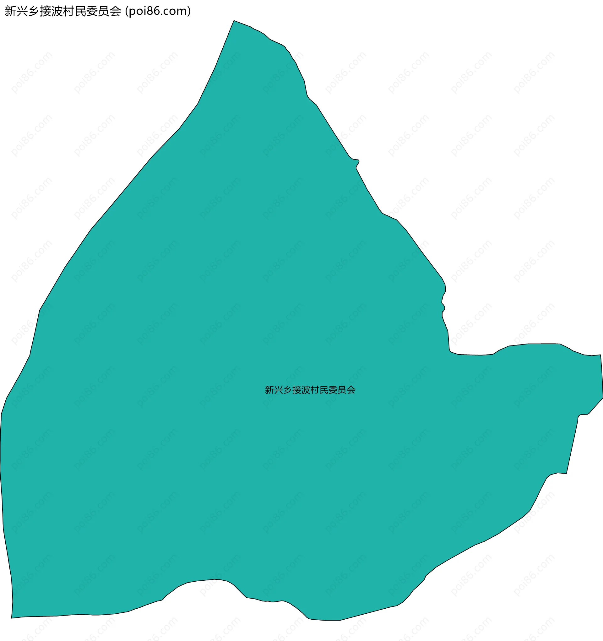新兴乡接波村民委员会边界地图
