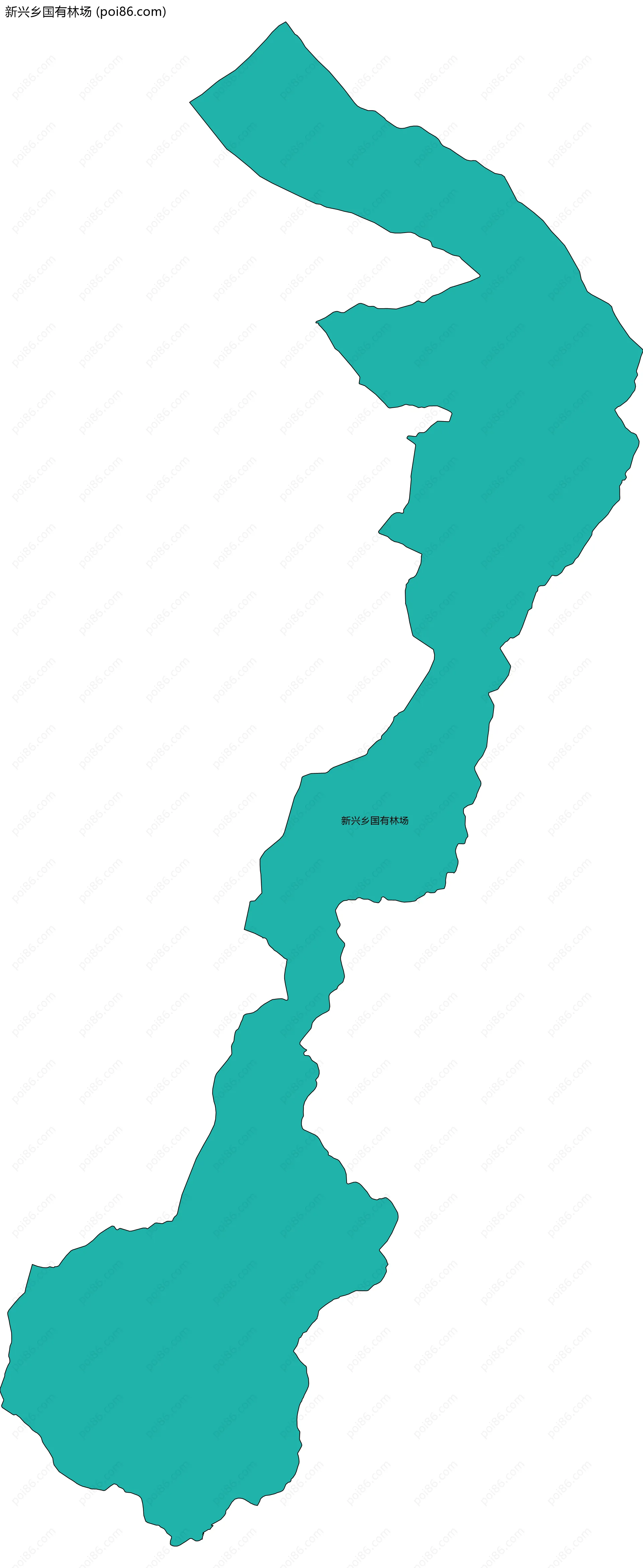 新兴乡国有林场边界地图