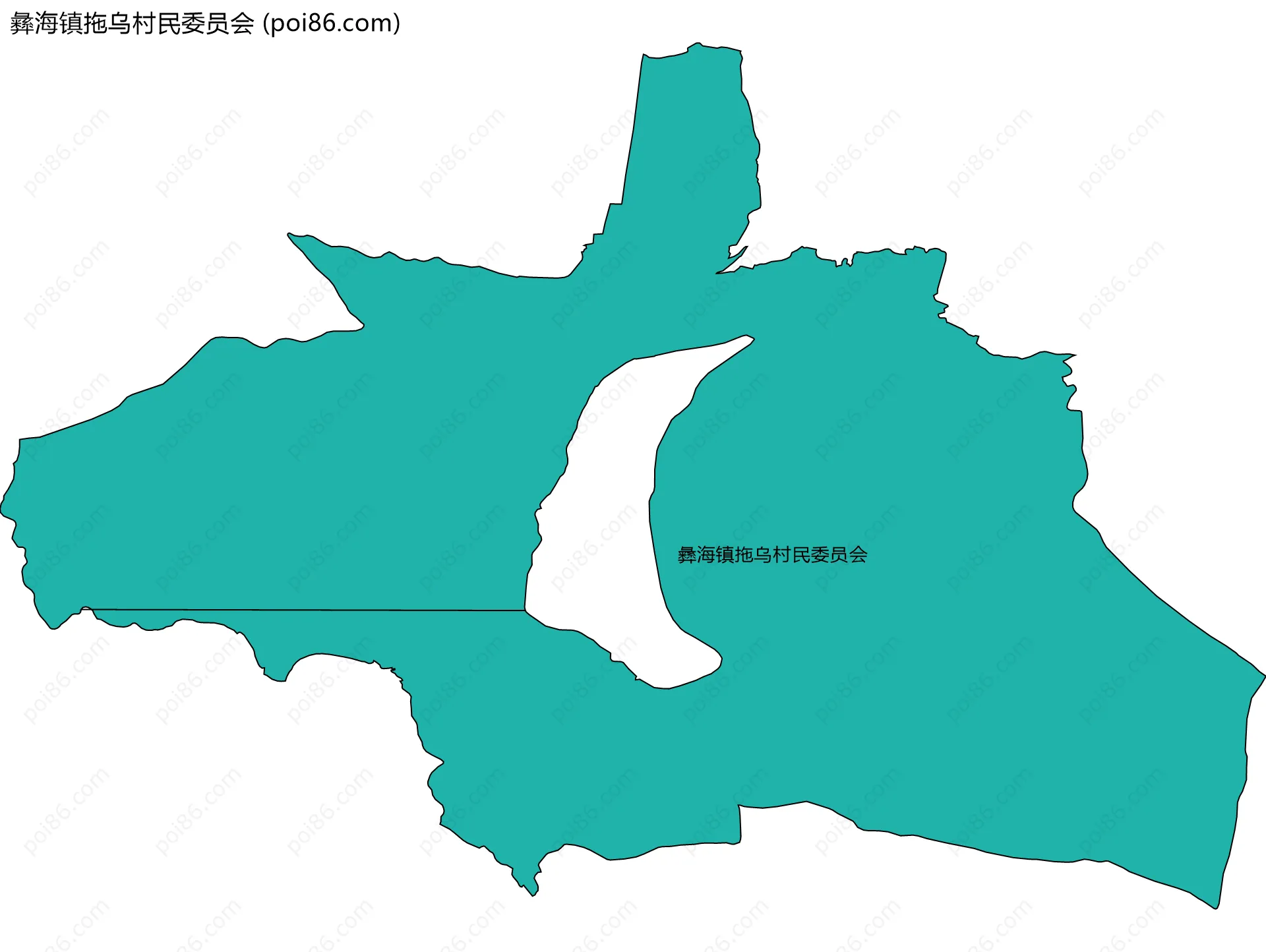 彝海镇拖乌村民委员会边界地图