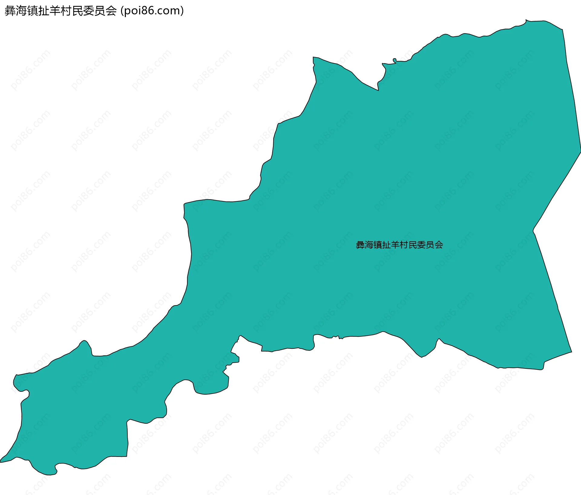 彝海镇扯羊村民委员会边界地图