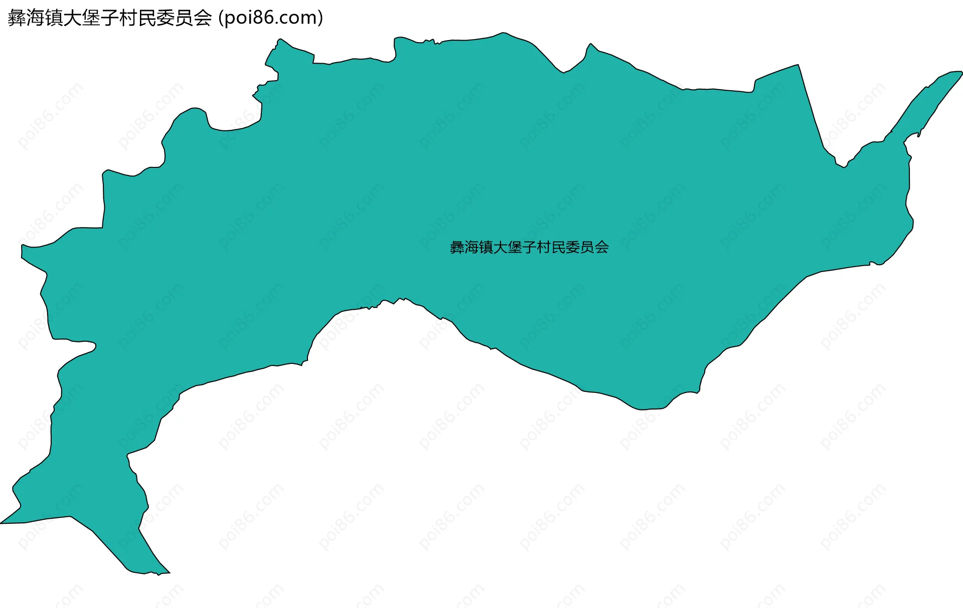 彝海镇大堡子村民委员会边界地图