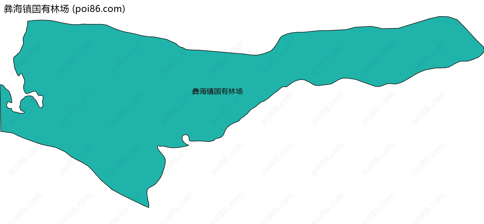 彝海镇国有林场边界地图
