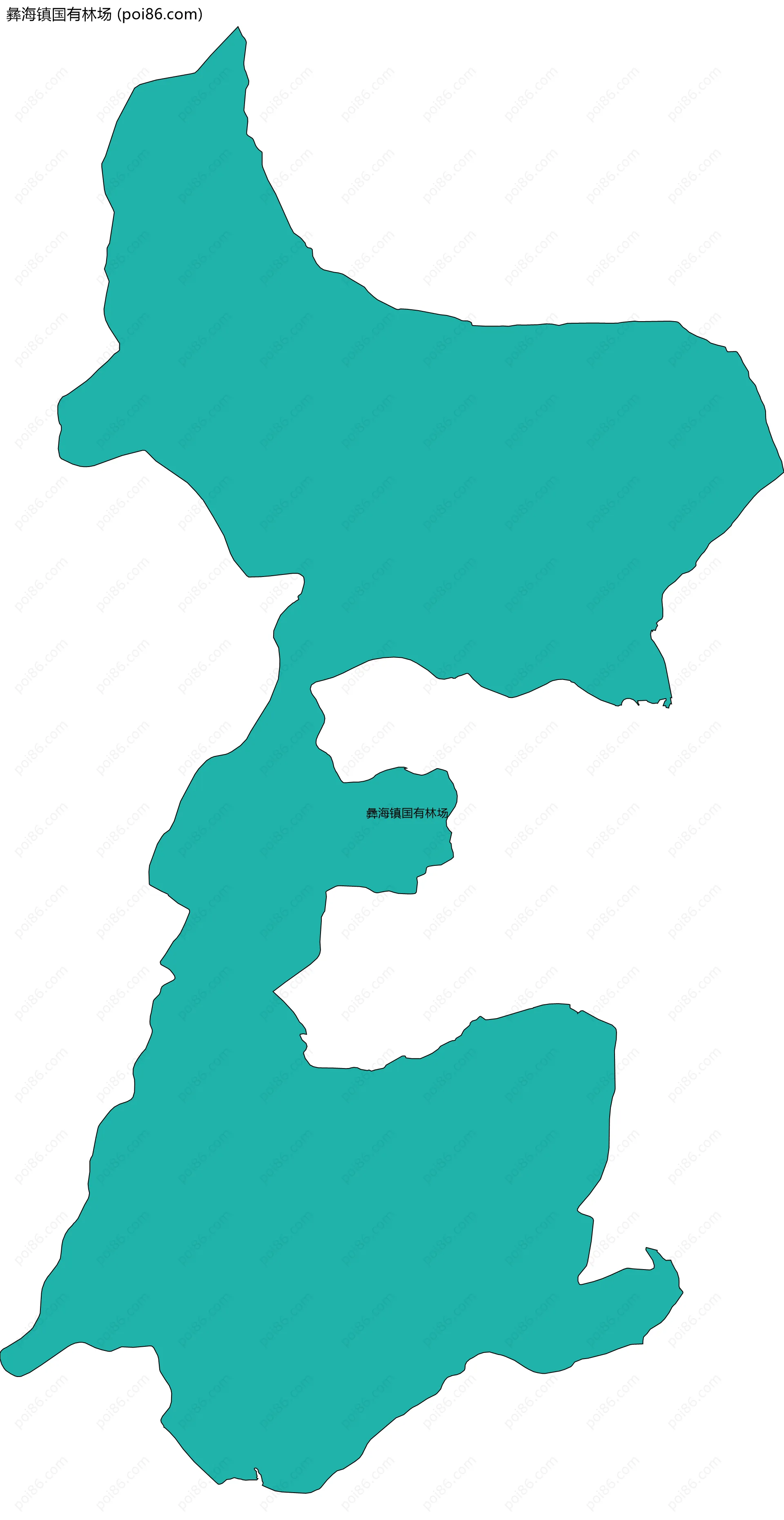 彝海镇国有林场边界地图
