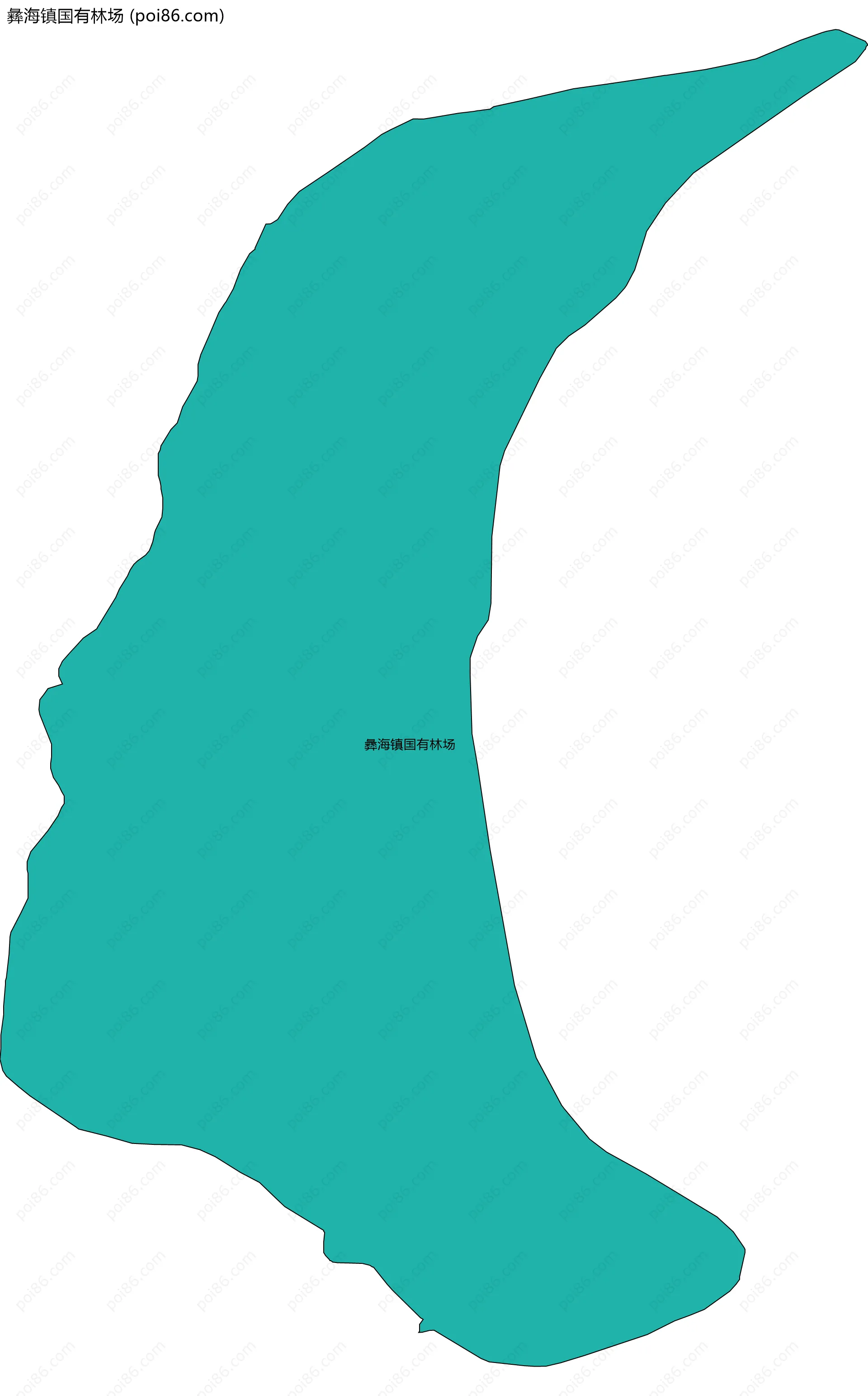彝海镇国有林场边界地图