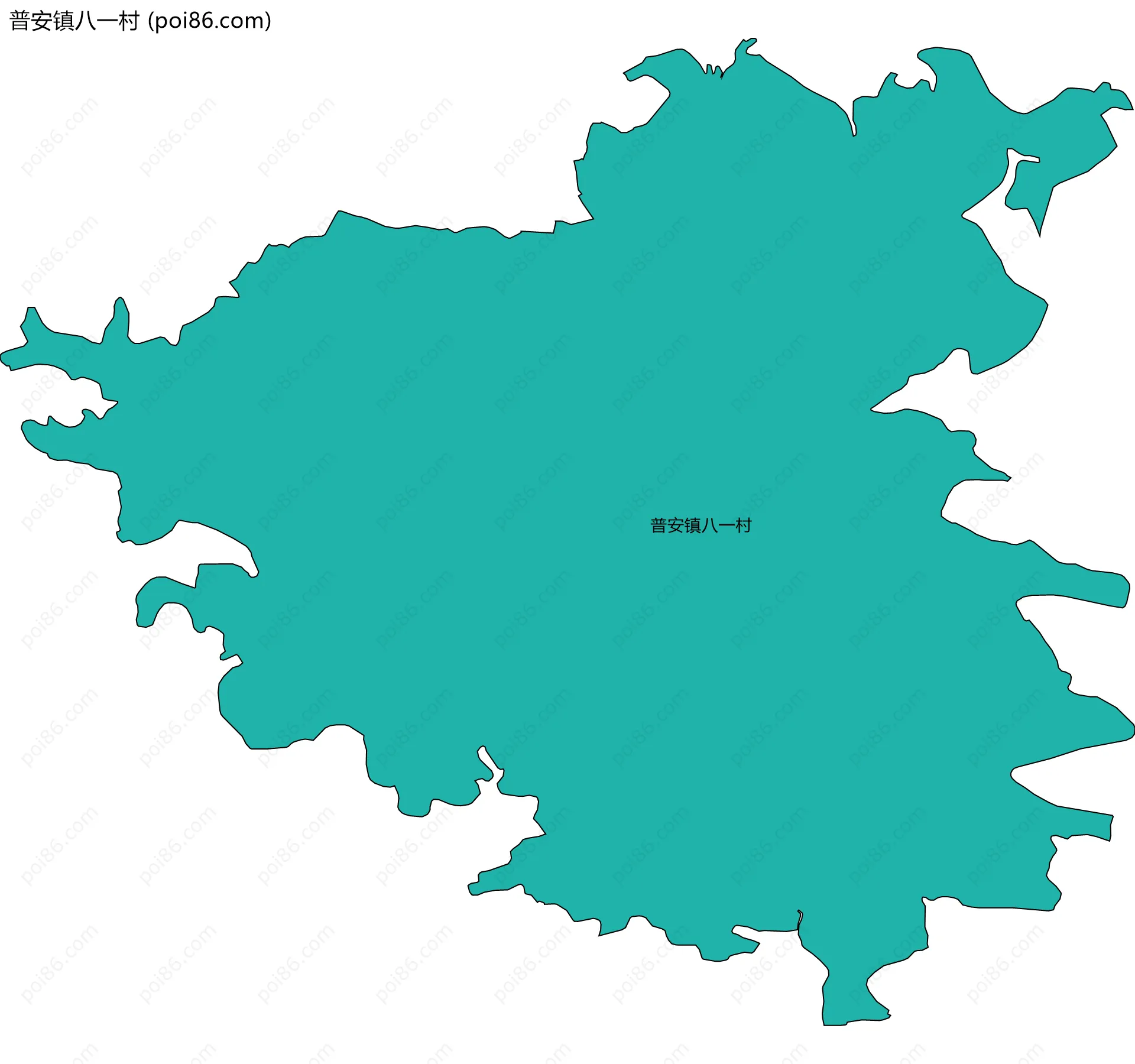 普安镇八一村边界地图