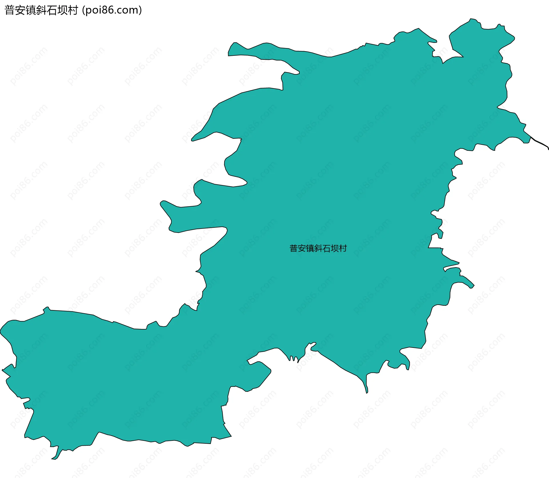 普安镇斜石坝村边界地图