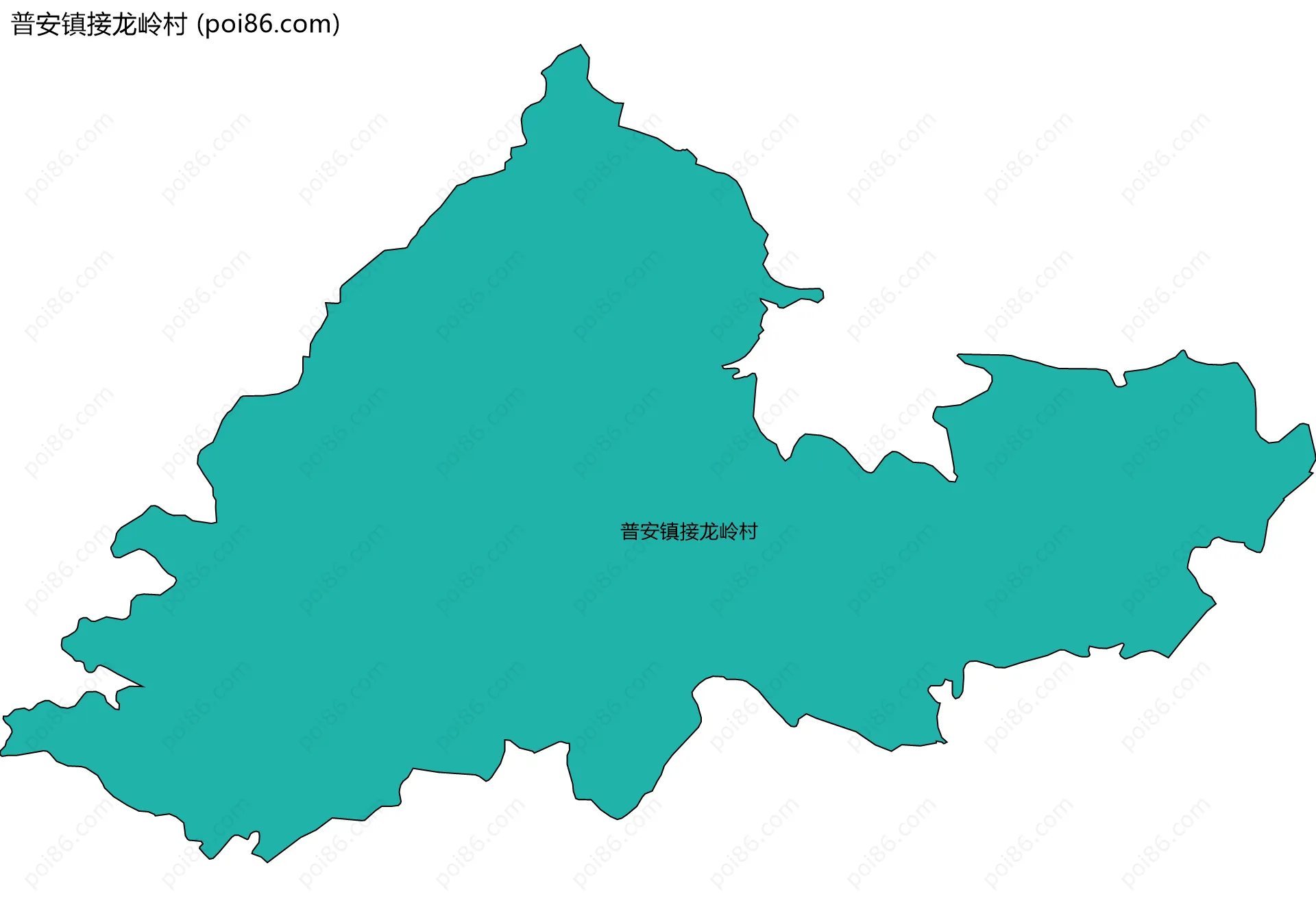 普安镇接龙岭村边界地图