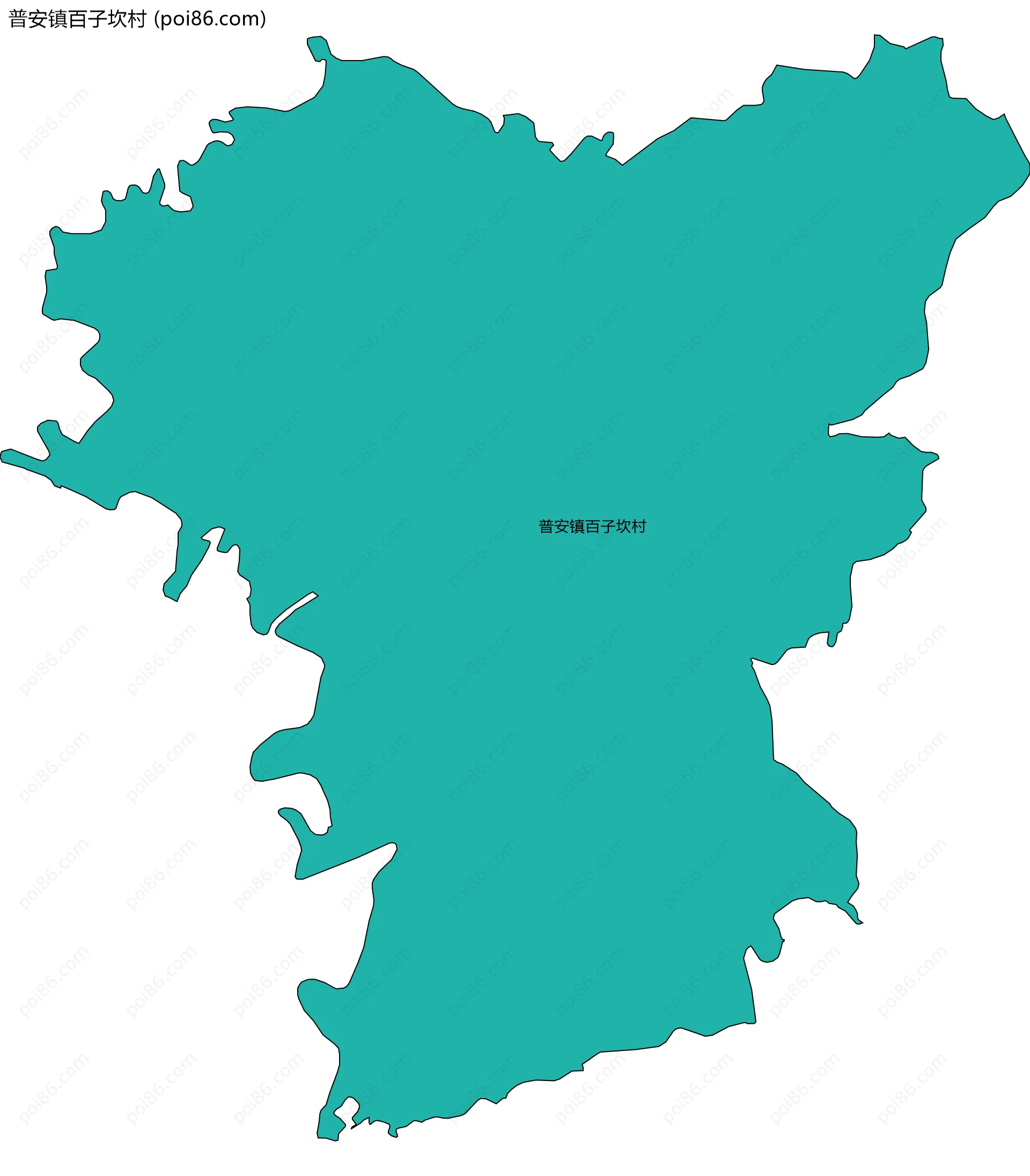 普安镇百子坎村边界地图