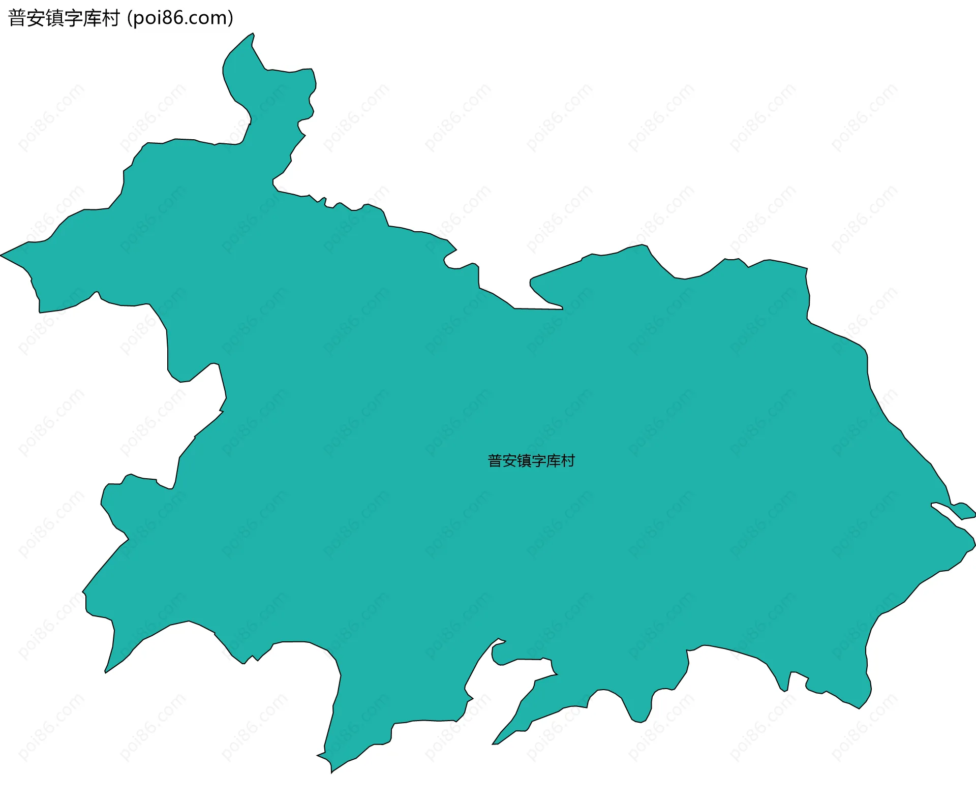 普安镇字库村边界地图