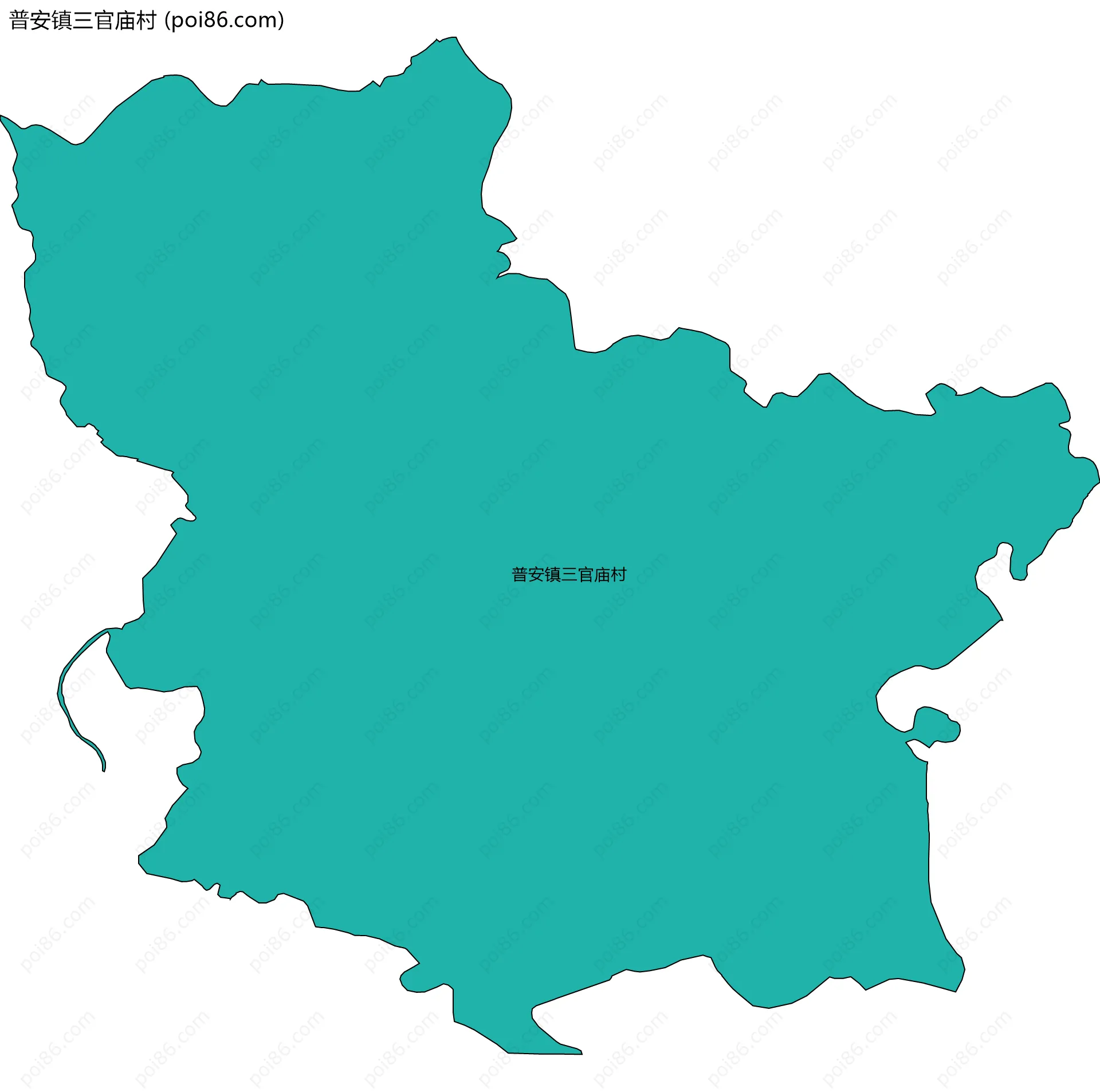 普安镇三官庙村边界地图