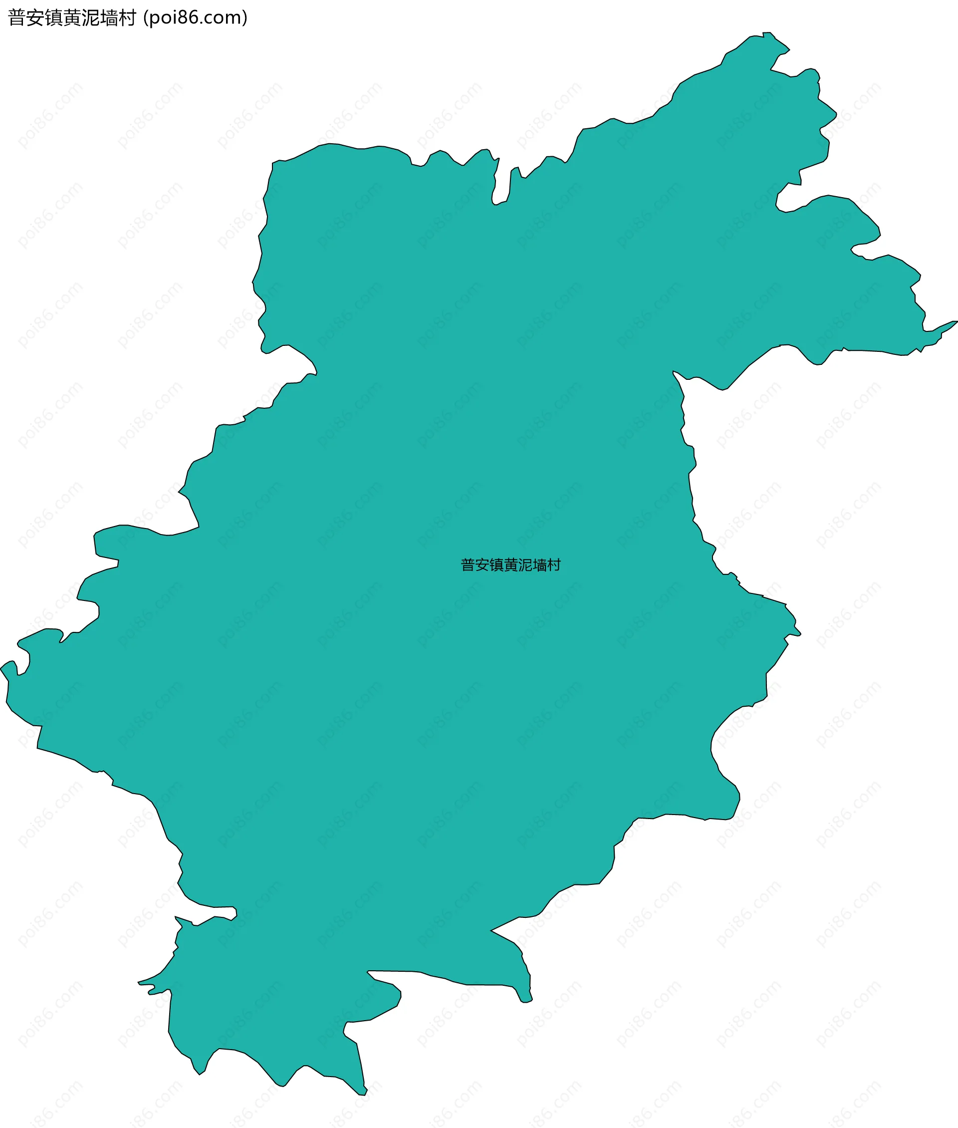 普安镇黄泥墙村边界地图