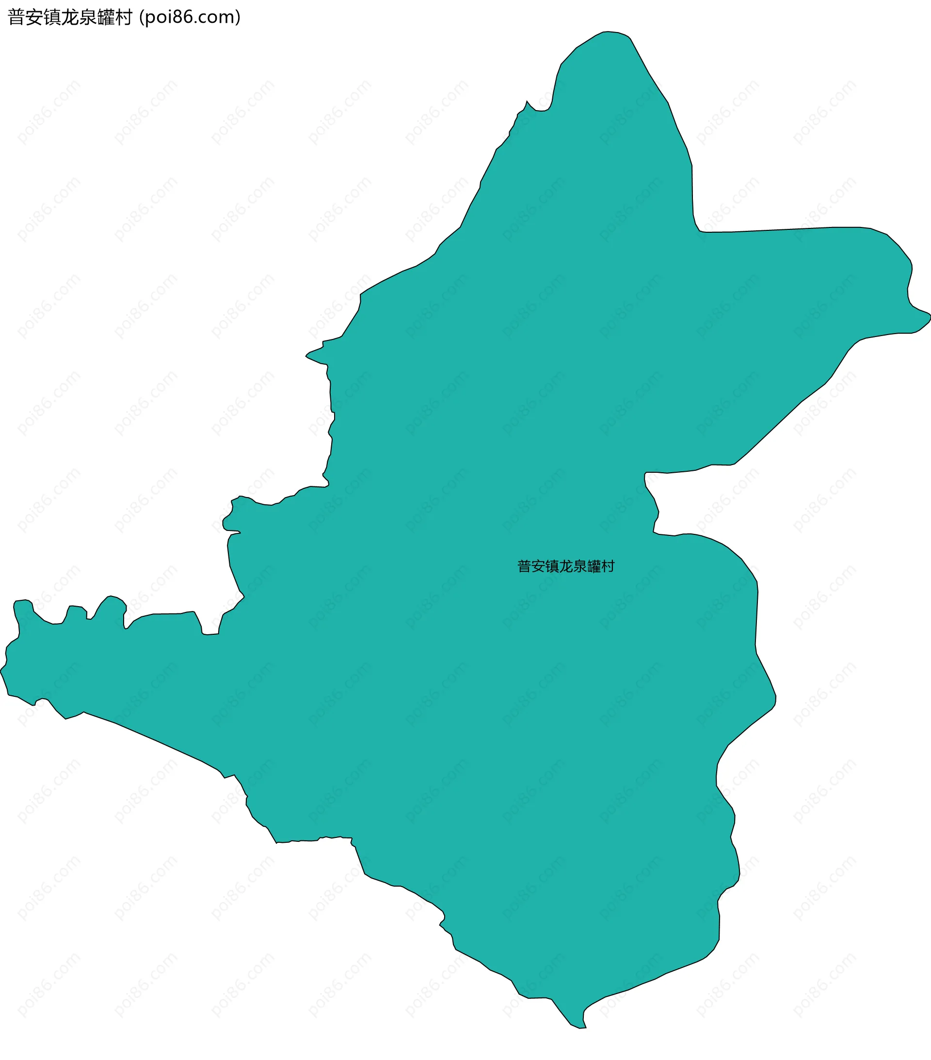 普安镇龙泉罐村边界地图