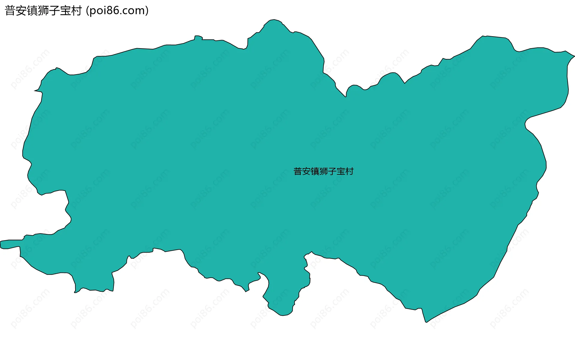 普安镇狮子宝村边界地图