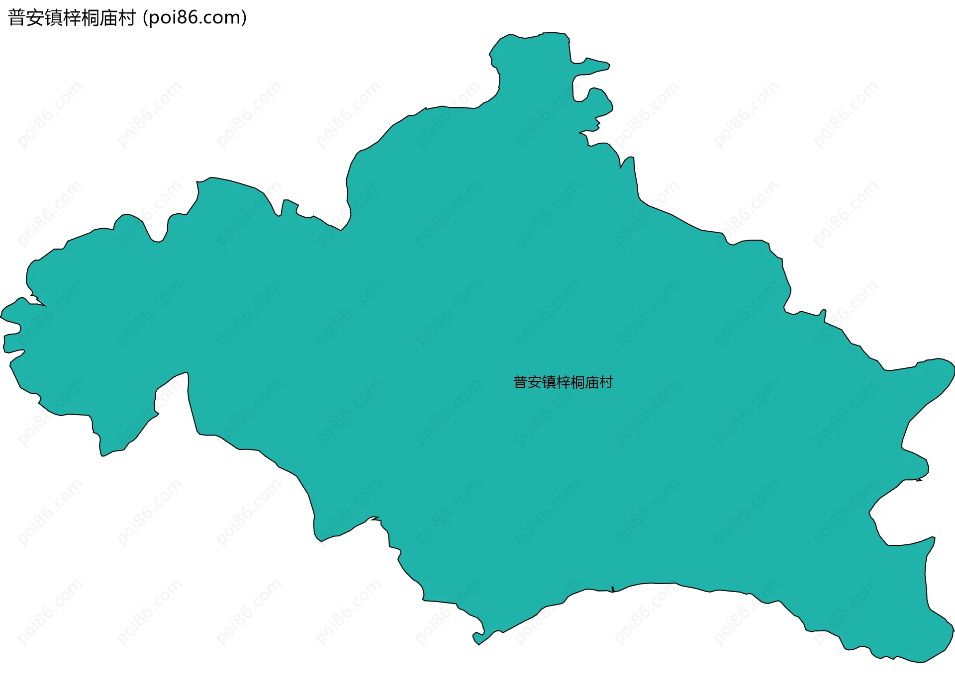 普安镇梓桐庙村边界地图