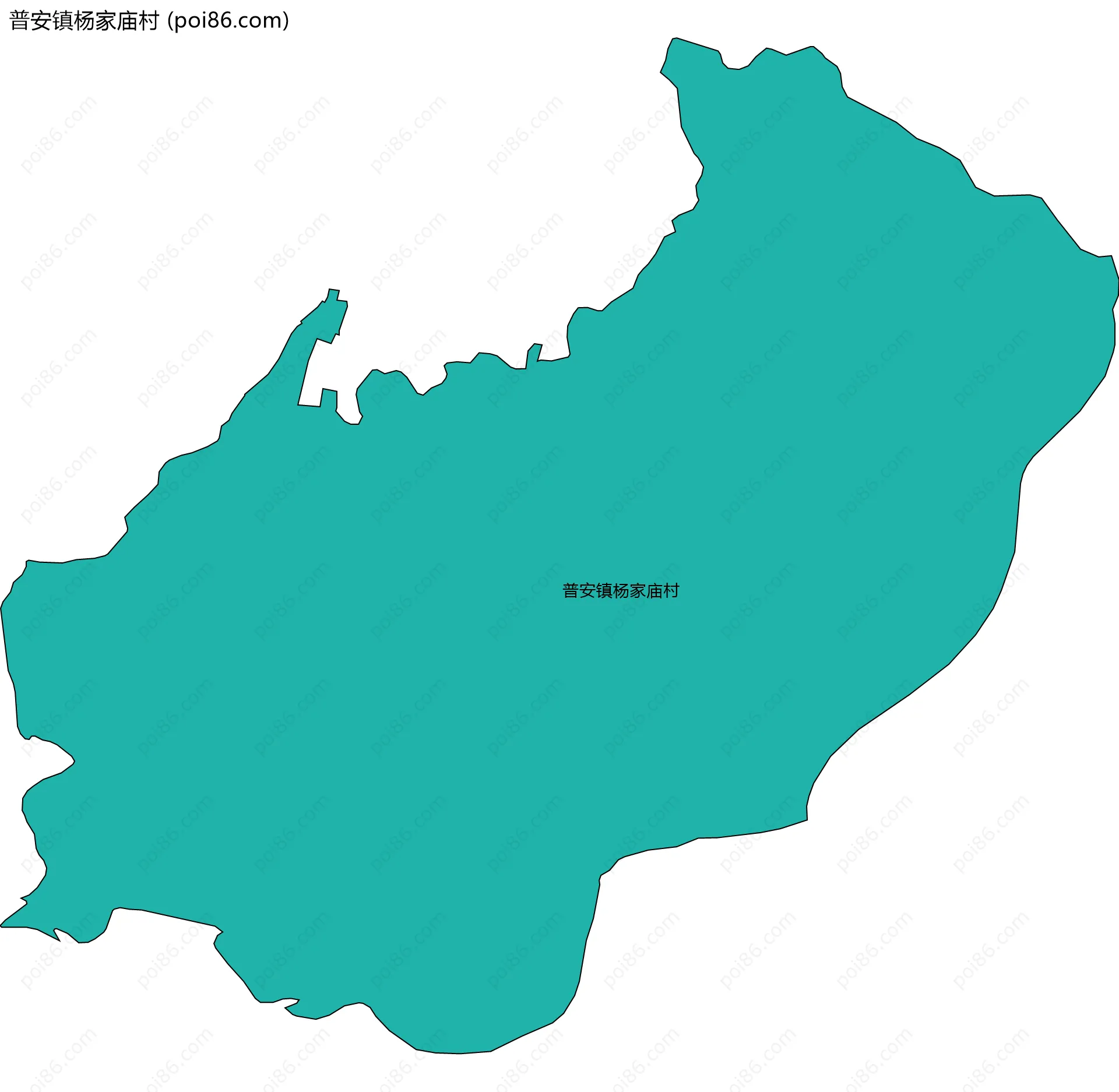 普安镇杨家庙村边界地图