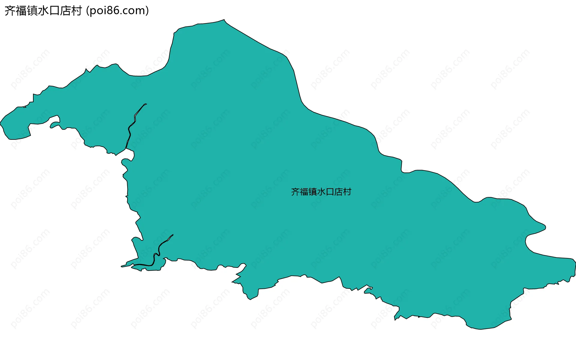 齐福镇水口店村边界地图