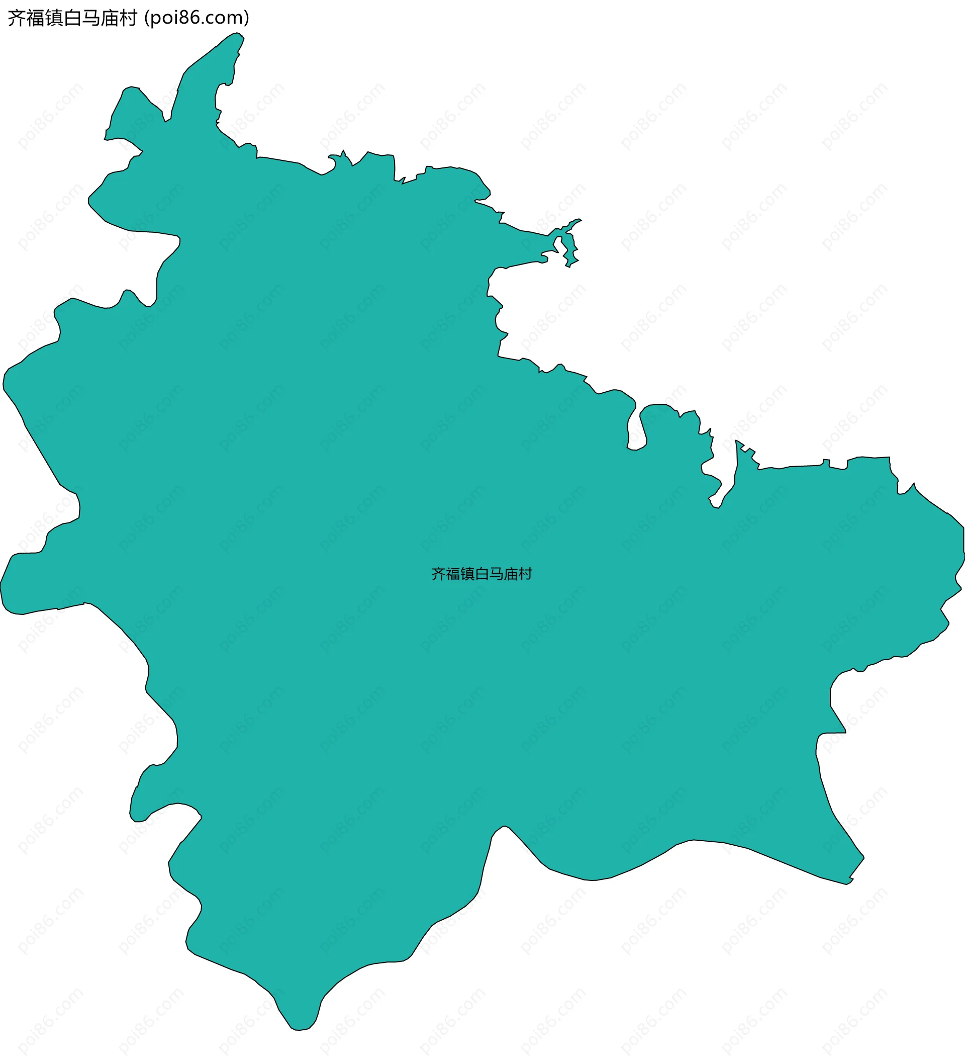 齐福镇白马庙村边界地图